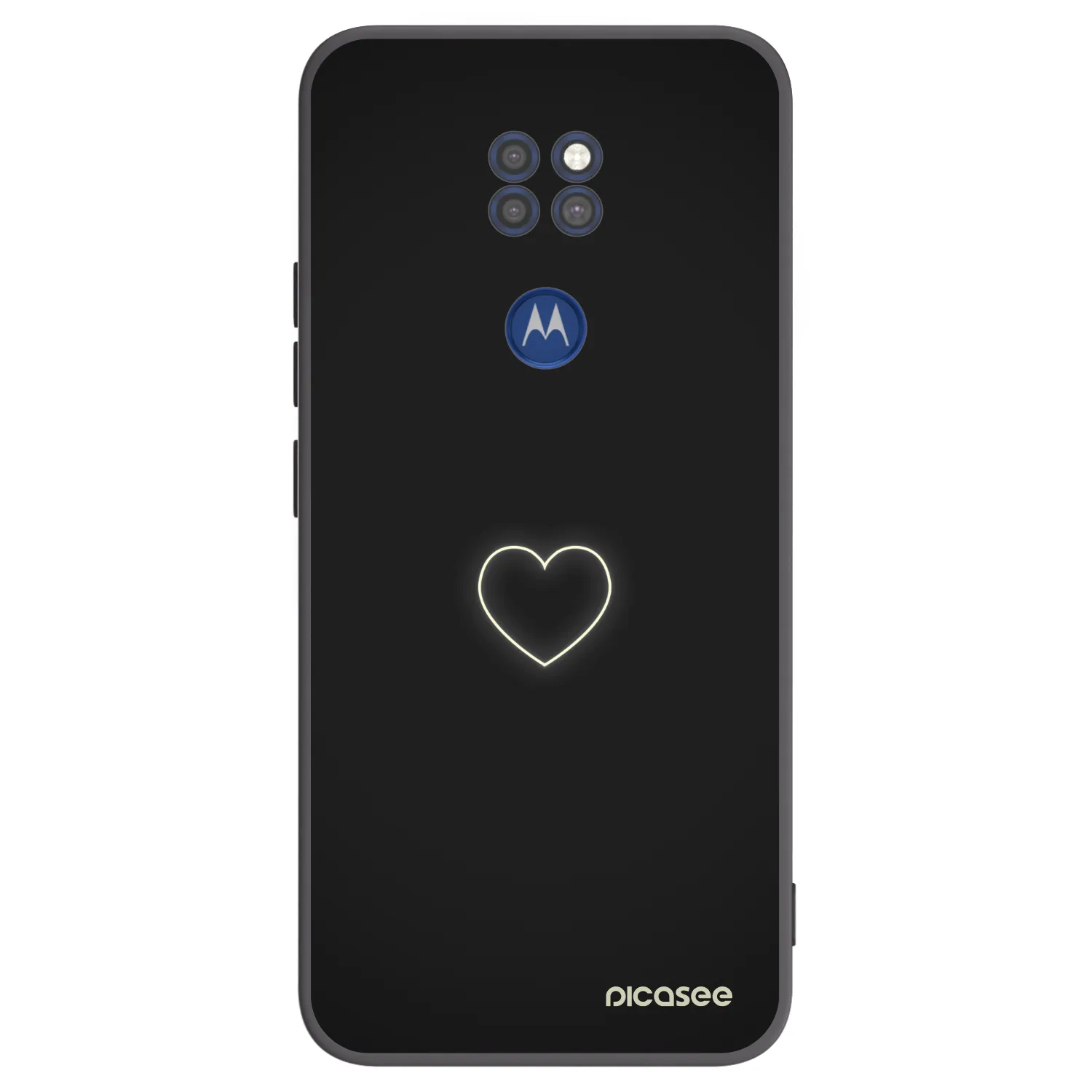 Picasee silikónový čierny obal pre Motorola Moto G9 Play - Heart