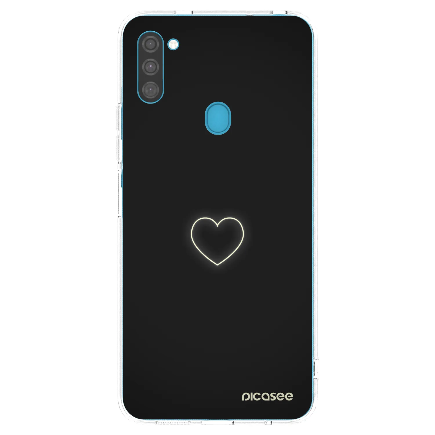 Silikónový prehľadný obal pre Samsung Galaxy M11 - Heart