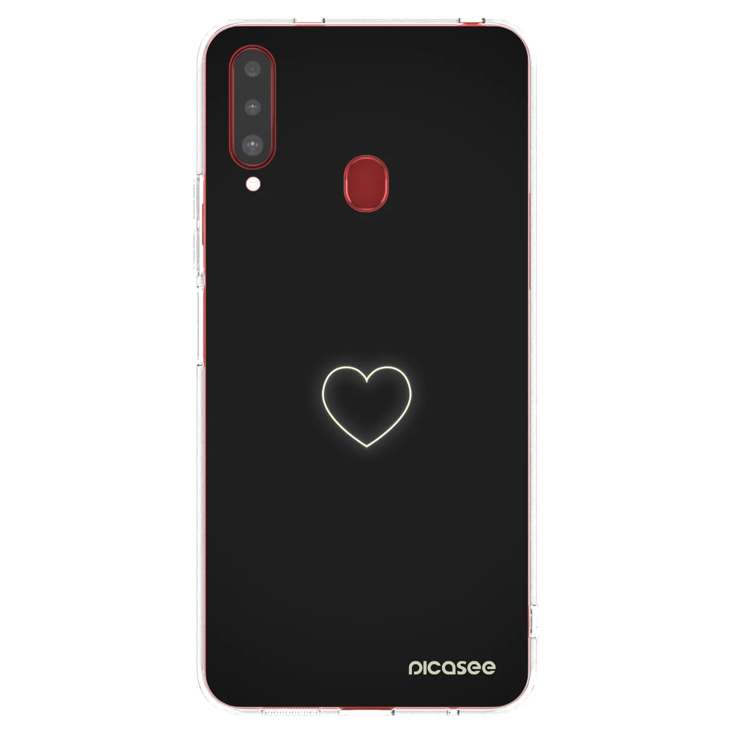 Picasee silikónový prehľadný obal pre Samsung Galaxy A20s - Heart