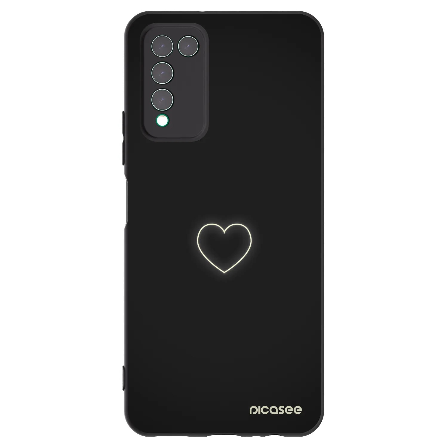 Picasee silikónový čierny obal pre Honor 10X Lite - Heart
