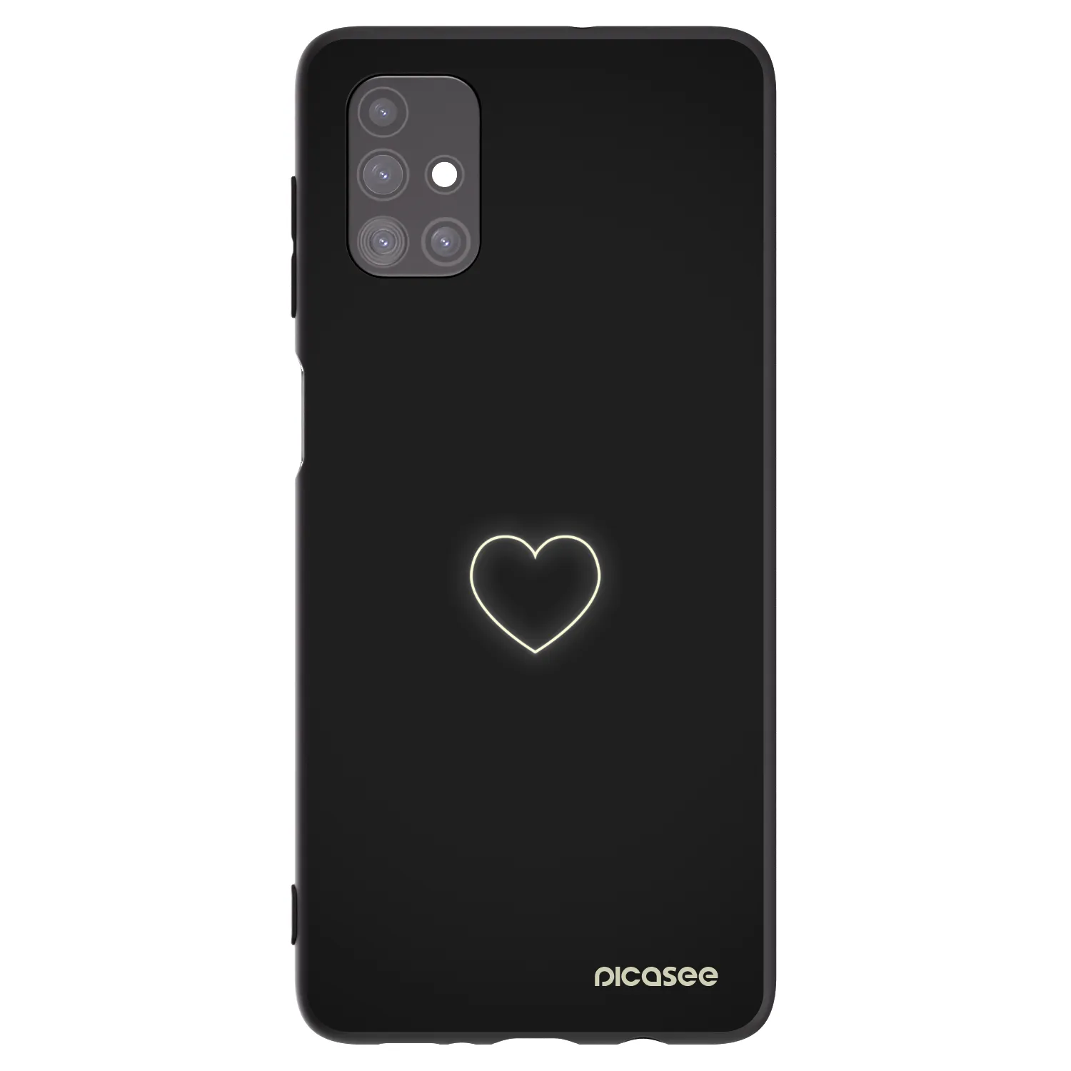 Picasee silikónový čierny obal pre Samsung Galaxy M51 M515F - Heart