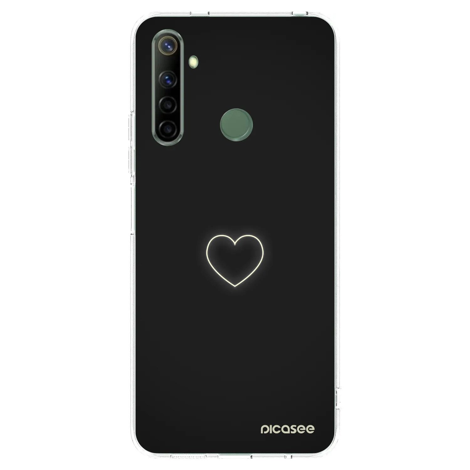 Picasee silikónový prehľadný obal pre Realme 6i - Heart