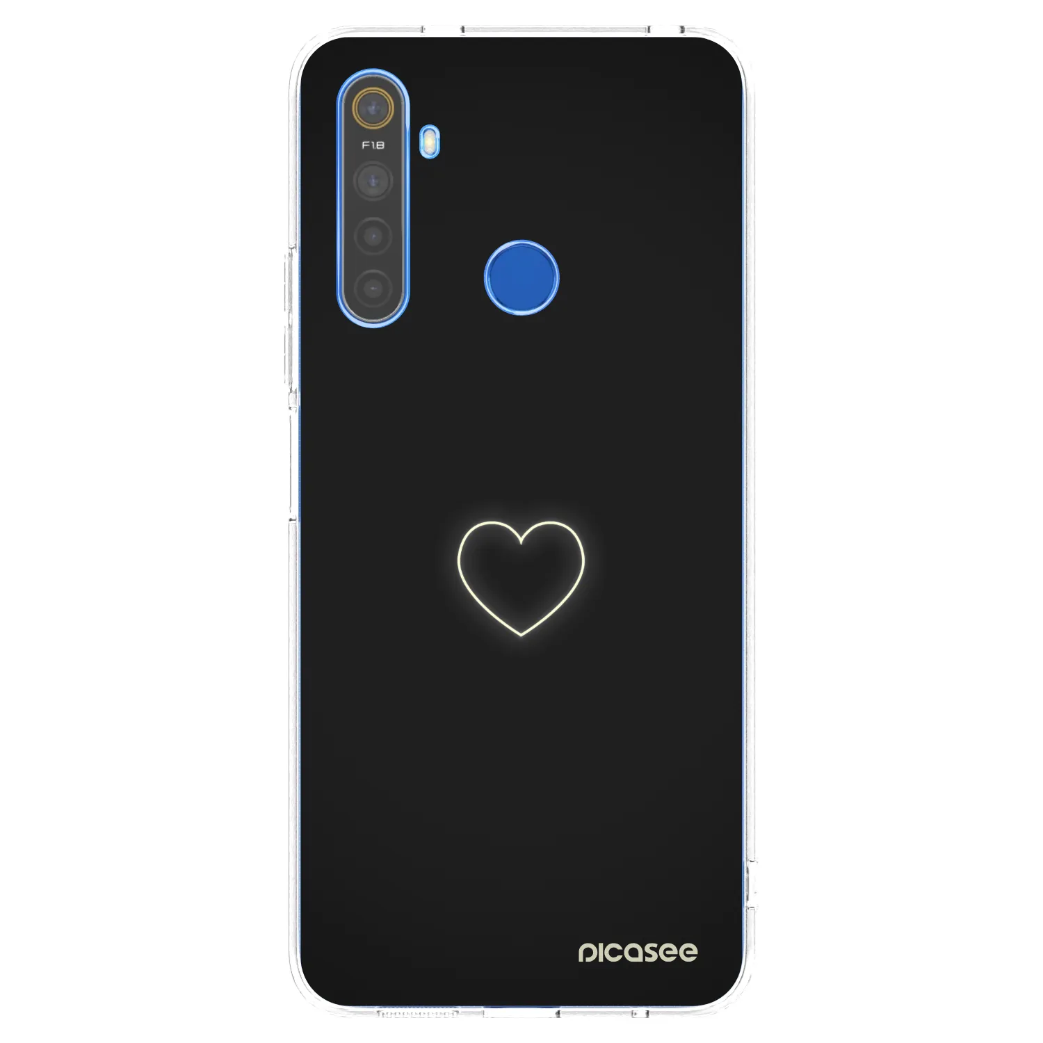 Picasee silikónový prehľadný obal pre Realme 5 - Heart