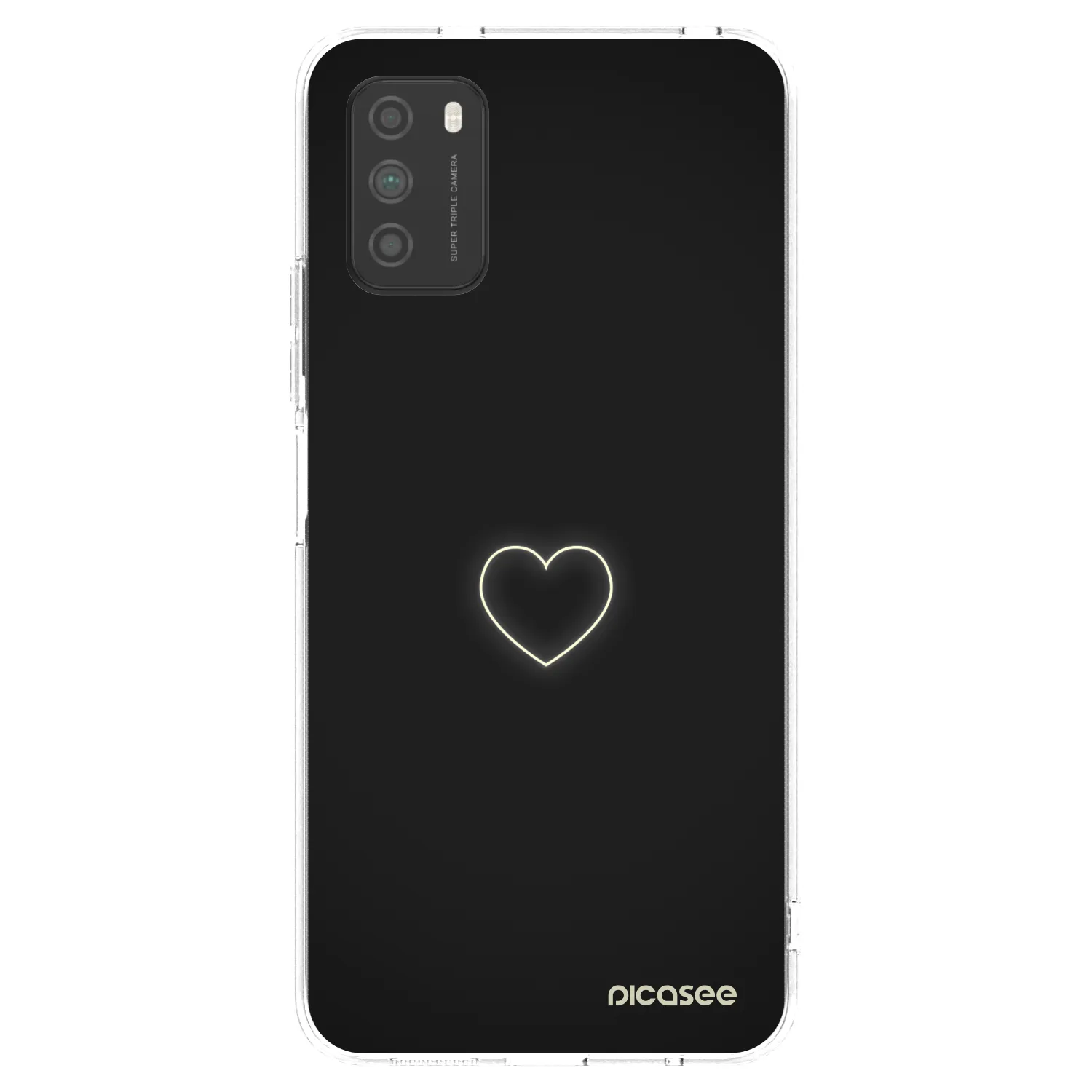Silikónový prehľadný obal pre Xiaomi Poco M3 - Heart