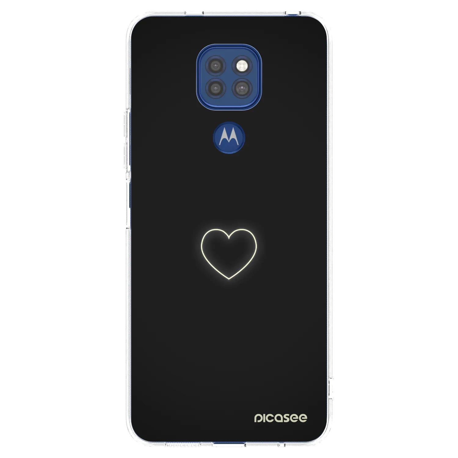 Silikónový prehľadný obal pre Motorola Moto G9 Play - Heart