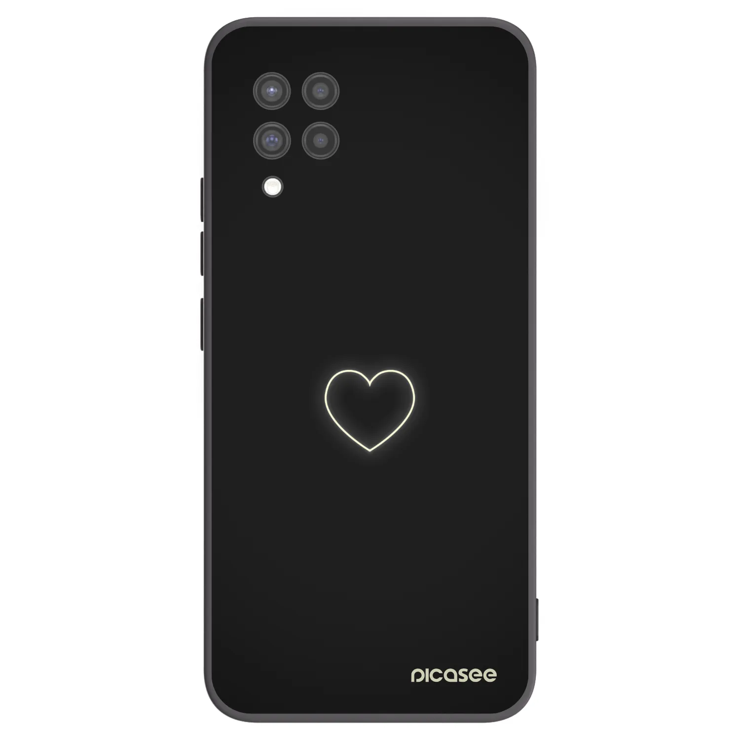 Picasee silikónový čierny obal pre Samsung Galaxy A42 A426B - Heart
