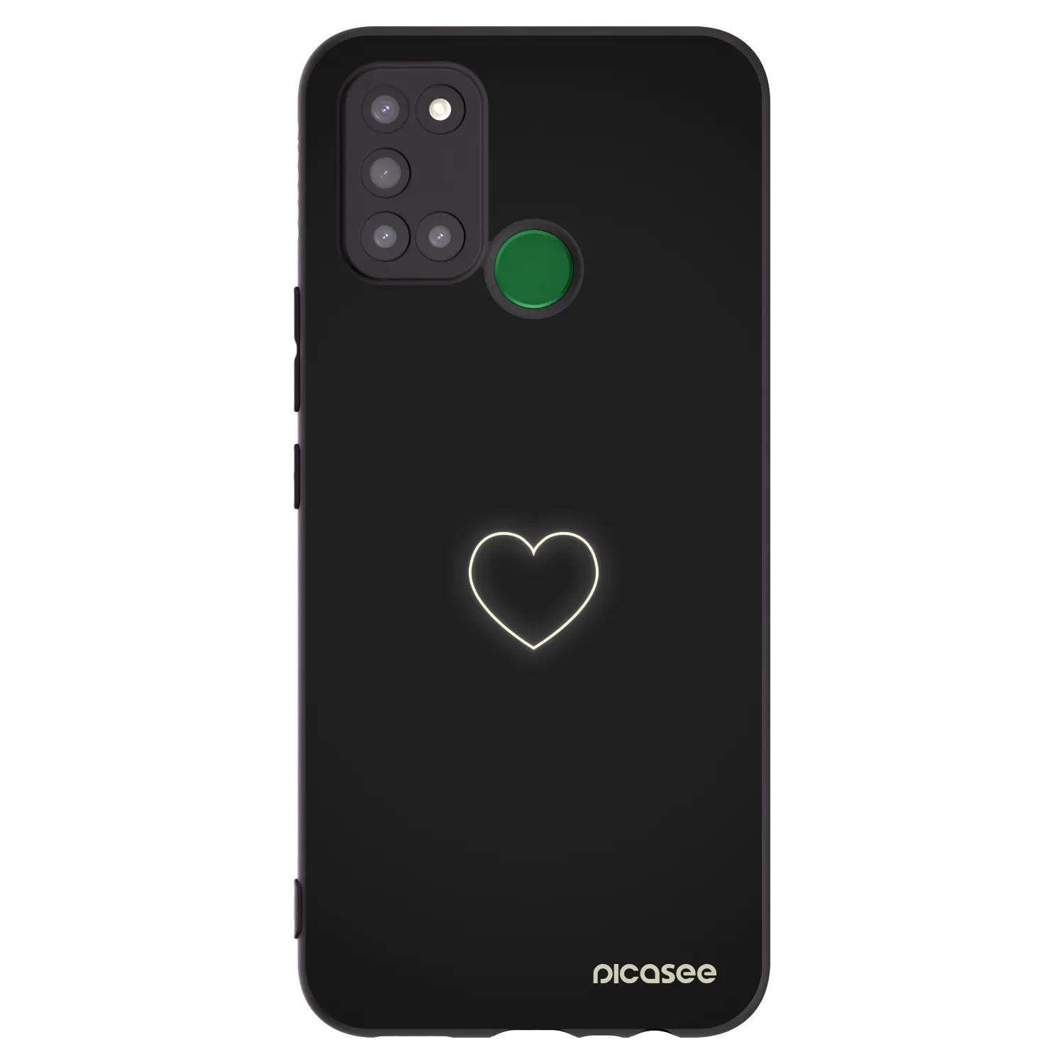 Picasee silikónový čierny obal pre Realme 7i - Heart