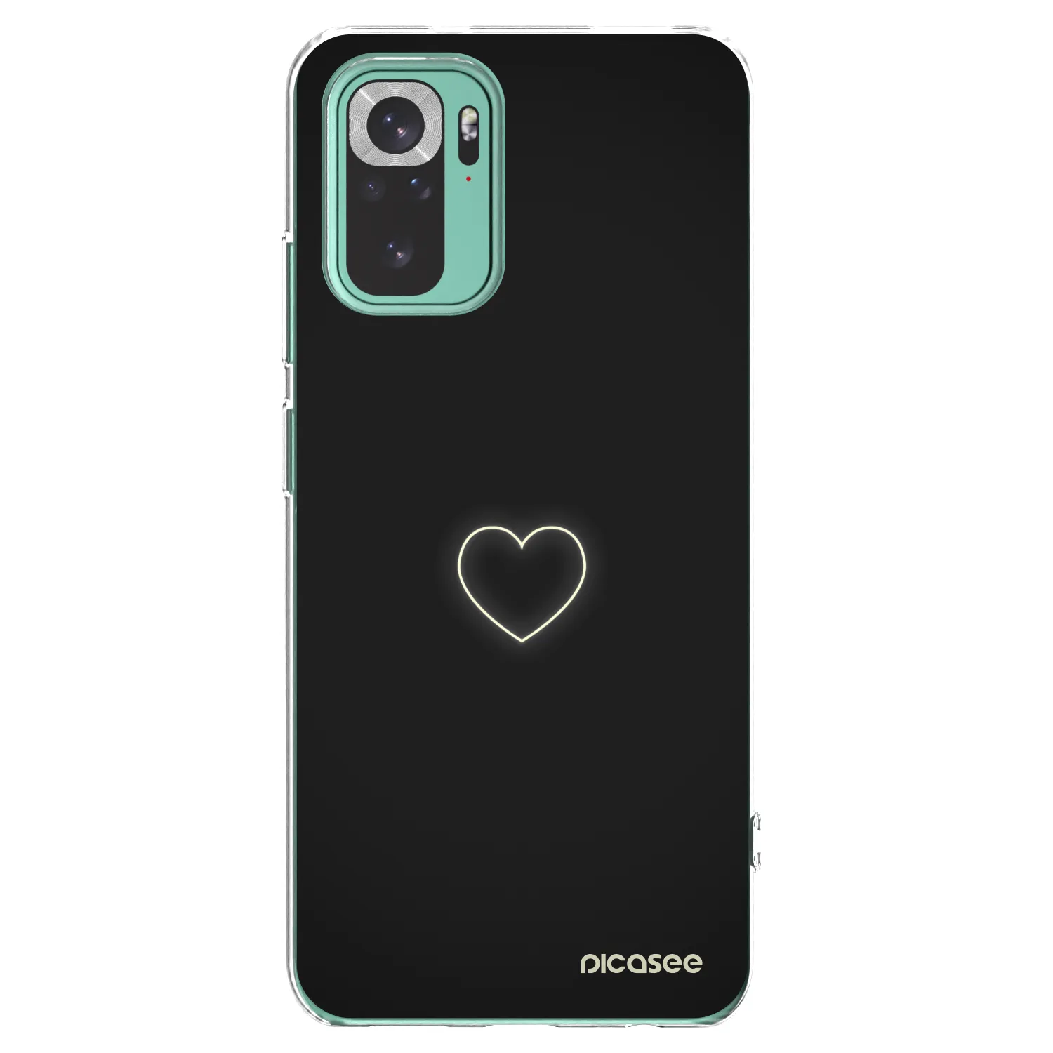 Picasee silikónový prehľadný obal pre Xiaomi Redmi Note 10 Pro - Heart