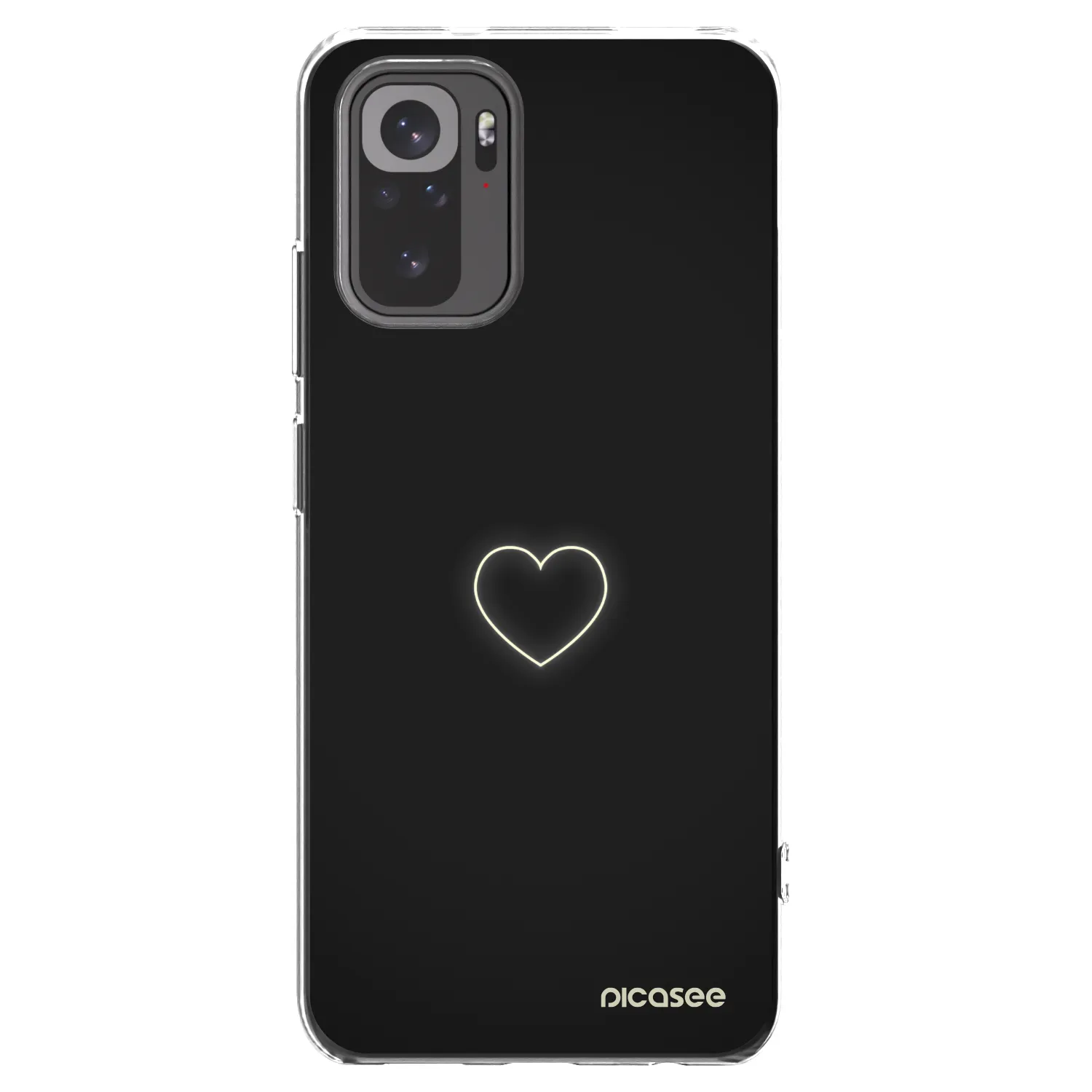 Silikónový prehľadný obal pre Xiaomi Redmi Note 10S - Heart