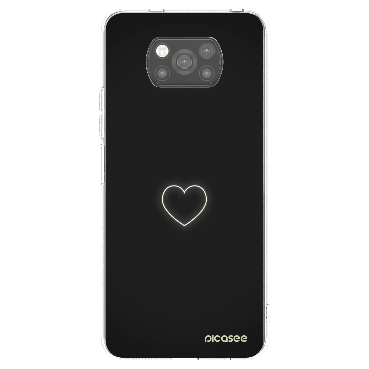 Picasee silikónový čierny obal pre Xiaomi Poco X3 Pro - Heart