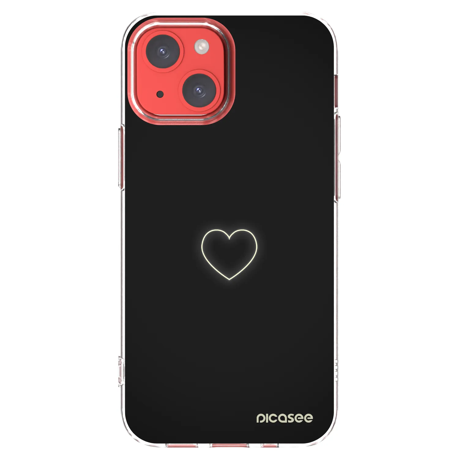 Picasee silikónový prehľadný obal pre Apple iPhone 13 mini - Heart