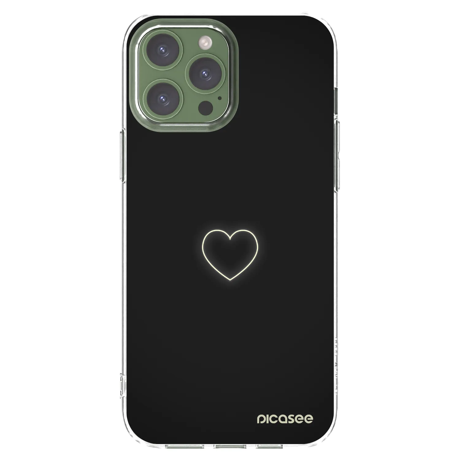 Silikónový prehľadný obal pre Apple iPhone 13 Pro Max - Heart