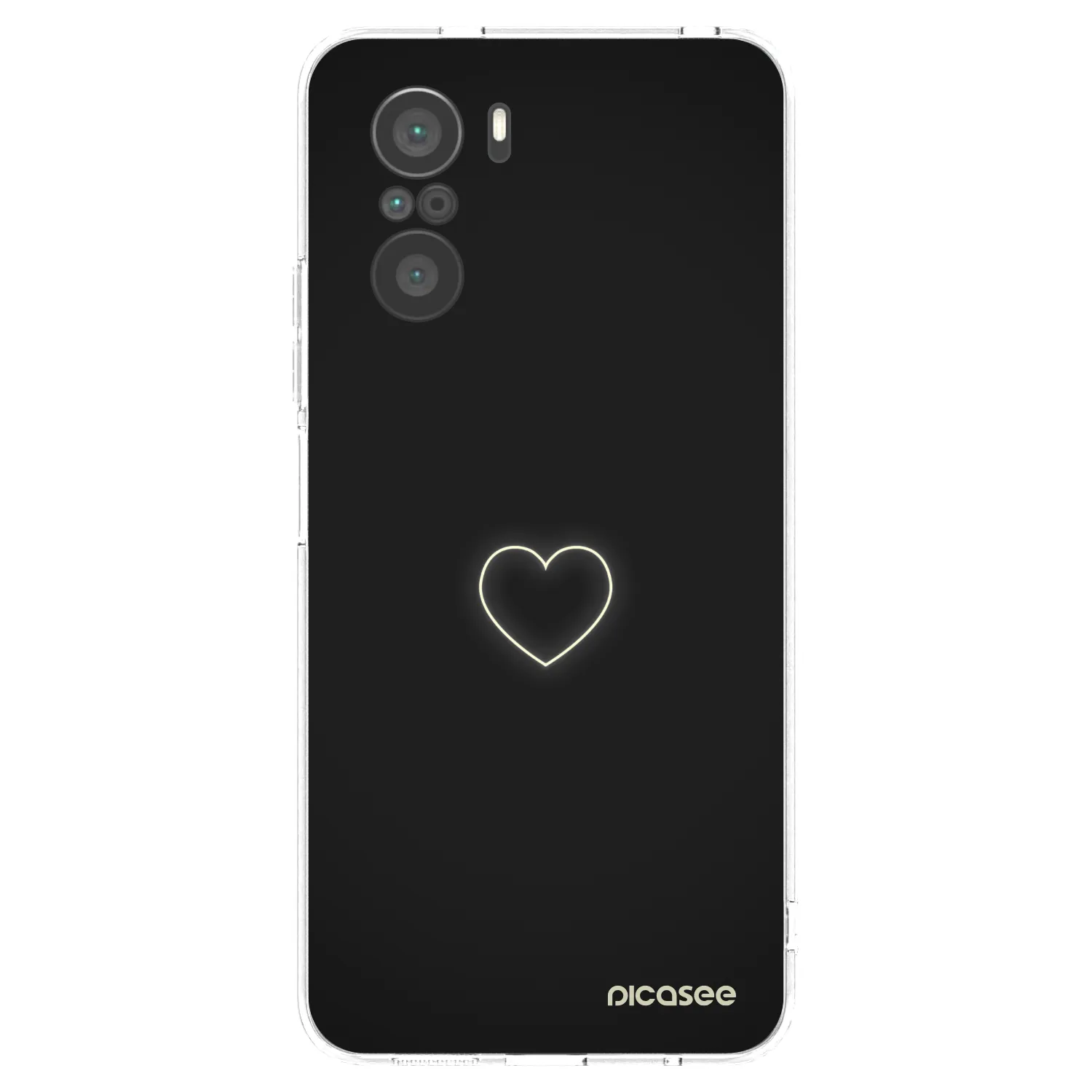 Silikónový prehľadný obal pre Xiaomi Poco F3 - Heart
