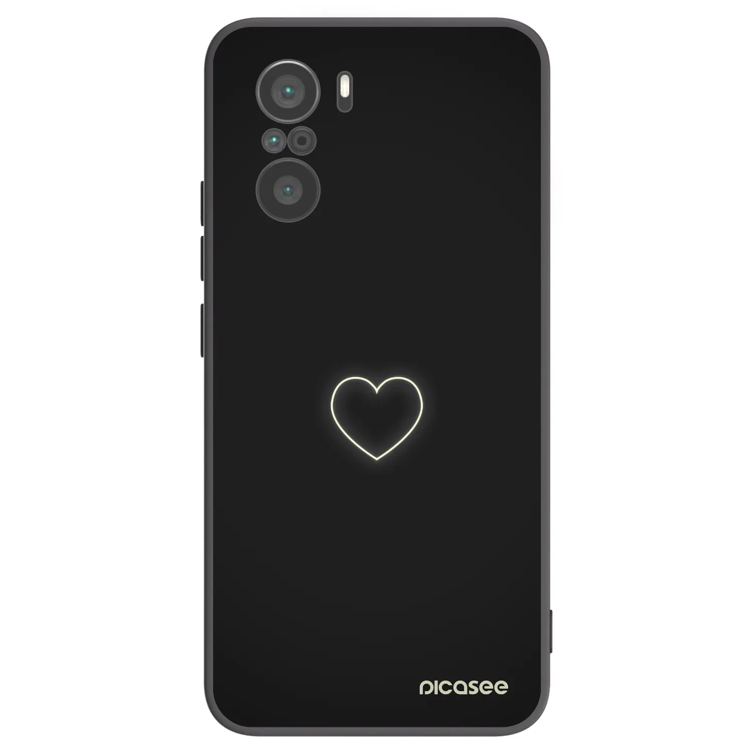 Picasee silikónový čierny obal pre Xiaomi Poco F3 - Heart