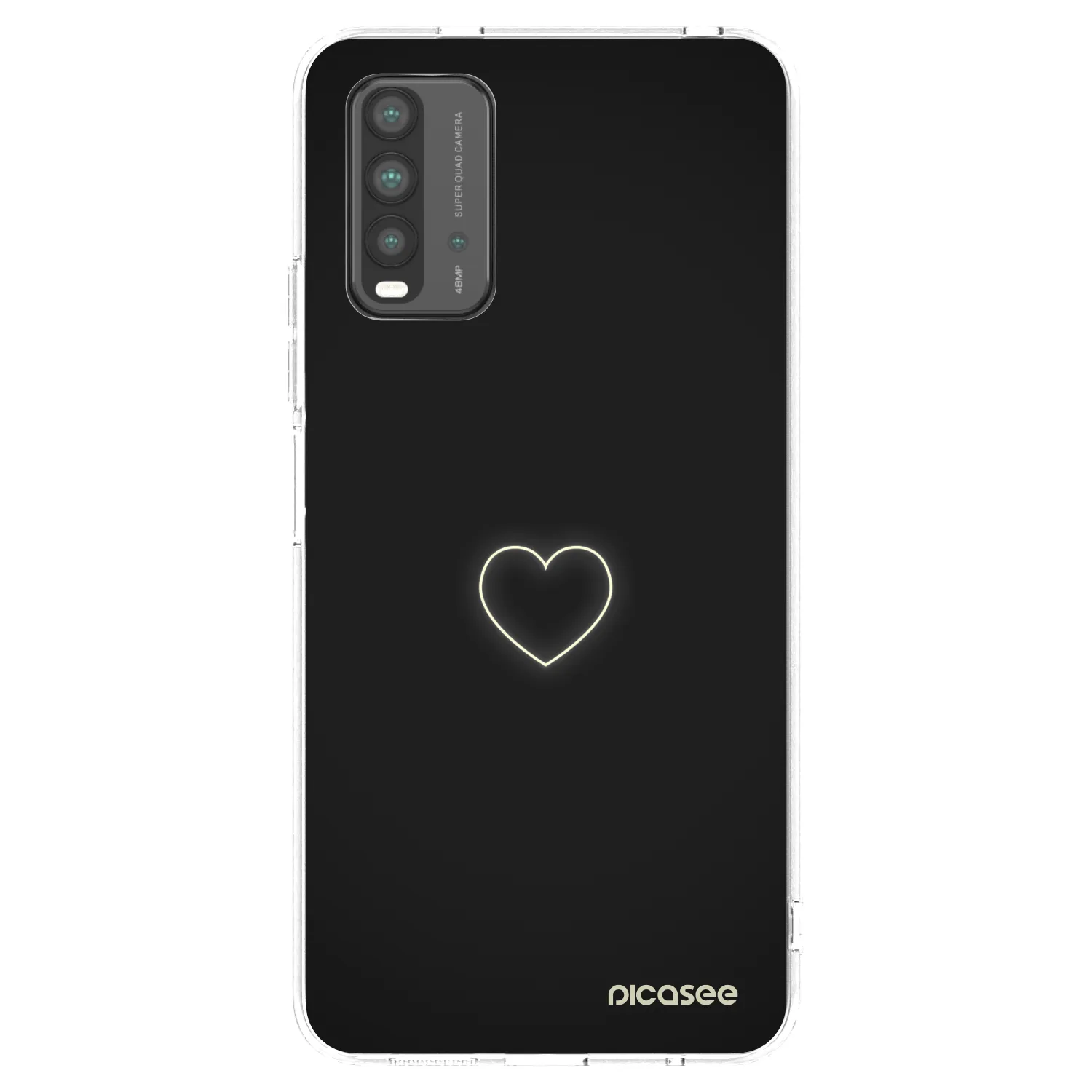 Silikónový prehľadný obal pre Xiaomi Redmi 9T - Heart