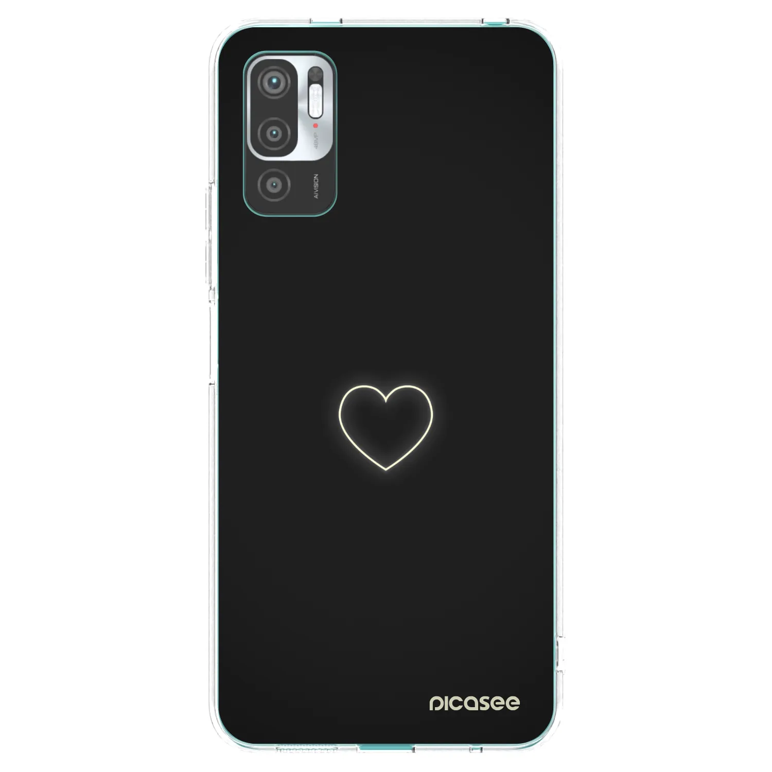 Silikónový prehľadný obal pre Xiaomi Redmi Note 10 5G - Heart