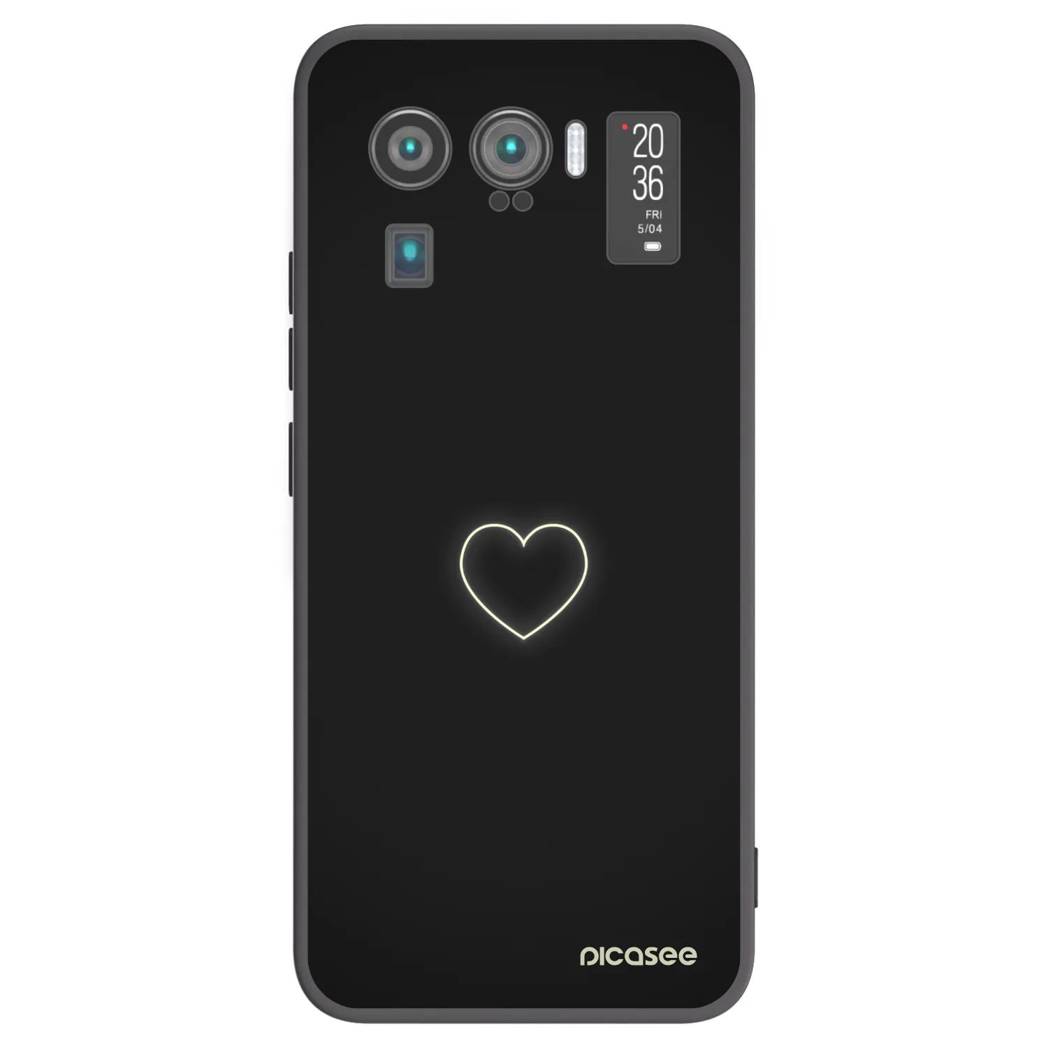 Picasee silikónový čierny obal pre Xiaomi Mi 11 Ultra - Heart