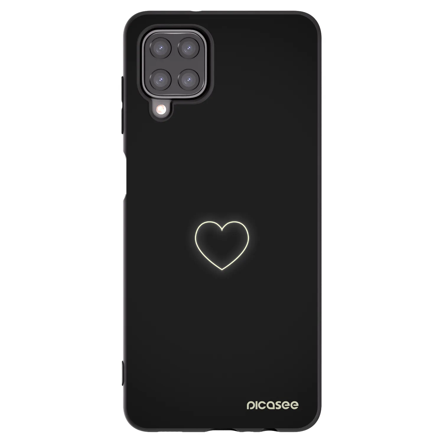 Picasee silikónový čierny obal pre Samsung Galaxy M12 M127F - Heart