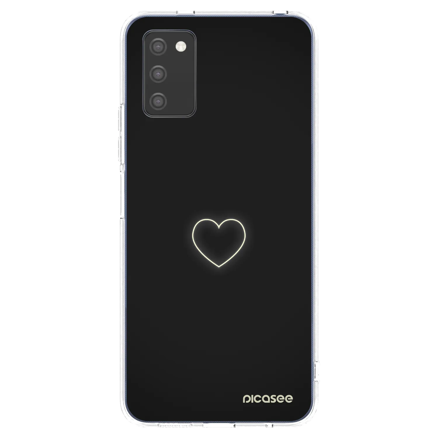 Picasee silikónový prehľadný obal pre Samsung Galaxy A02s A025G - Heart