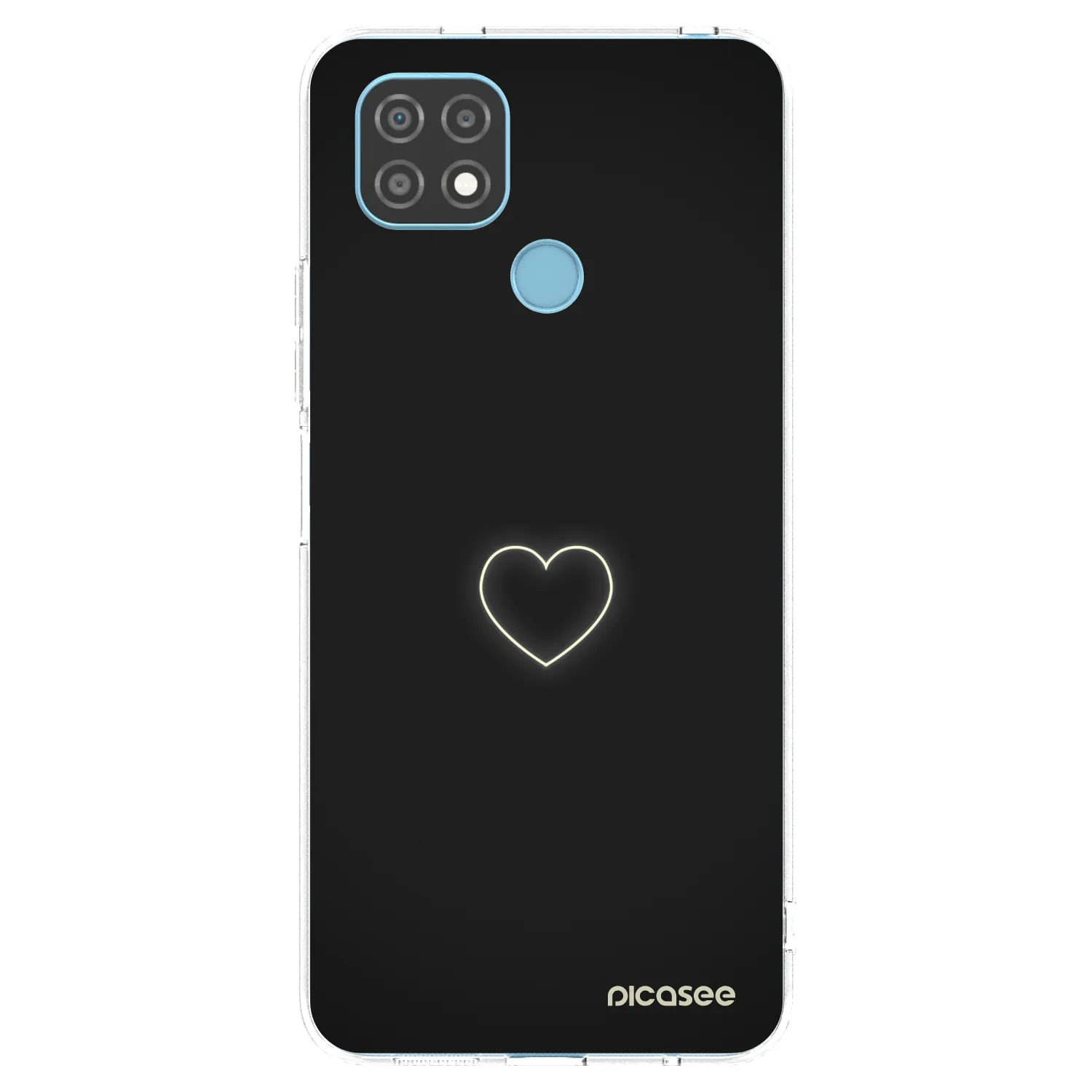 Picasee silikónový prehľadný obal pre Realme C21 - Heart