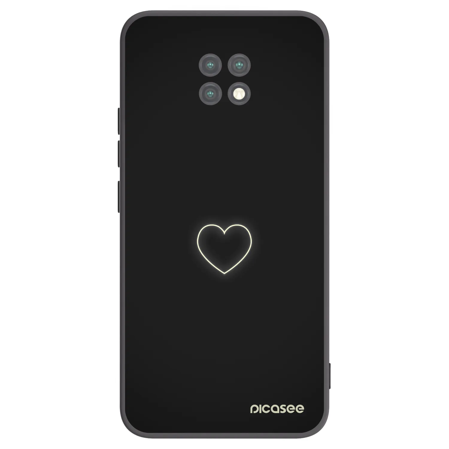 Picasee silikónový čierny obal pre Xiaomi Redmi Note 9T - Heart