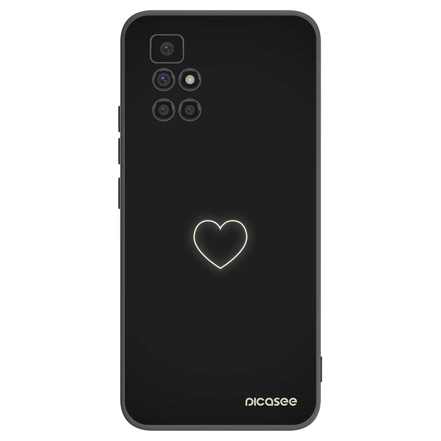 Picasee silikónový čierny obal pre Xiaomi Redmi 10 - Heart
