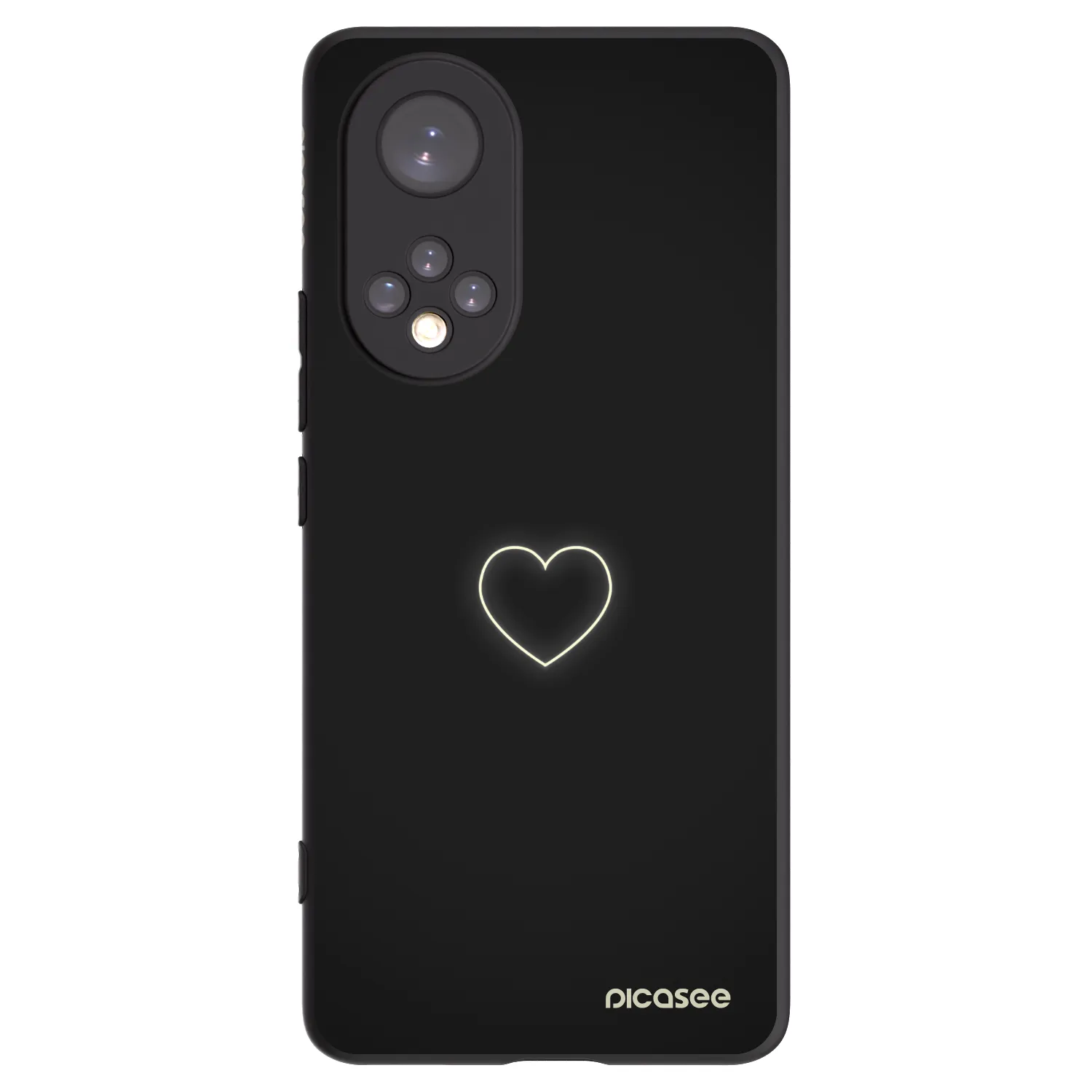 Picasee silikónový čierny obal pre Honor 50 5G - Heart