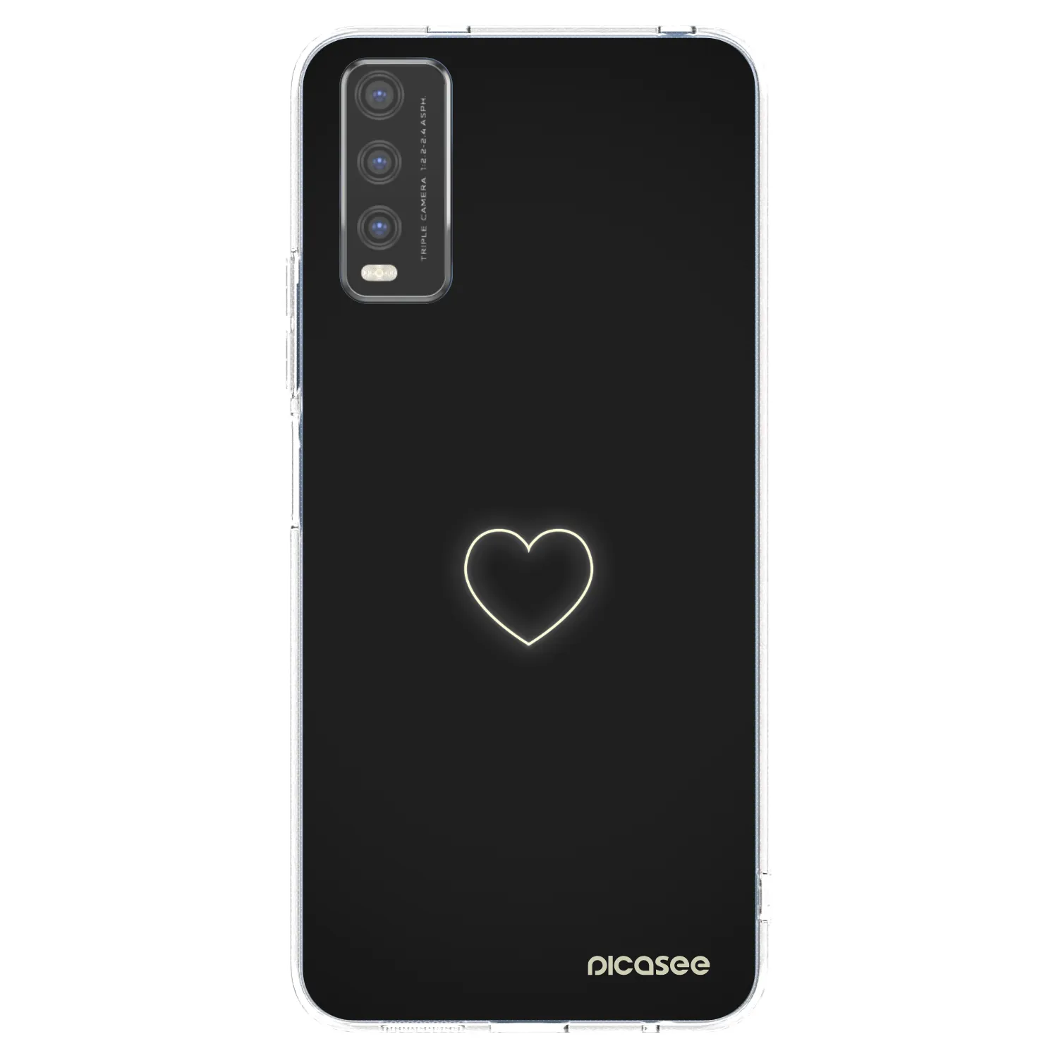 Picasee silikónový prehľadný obal pre Vivo Y20s - Heart