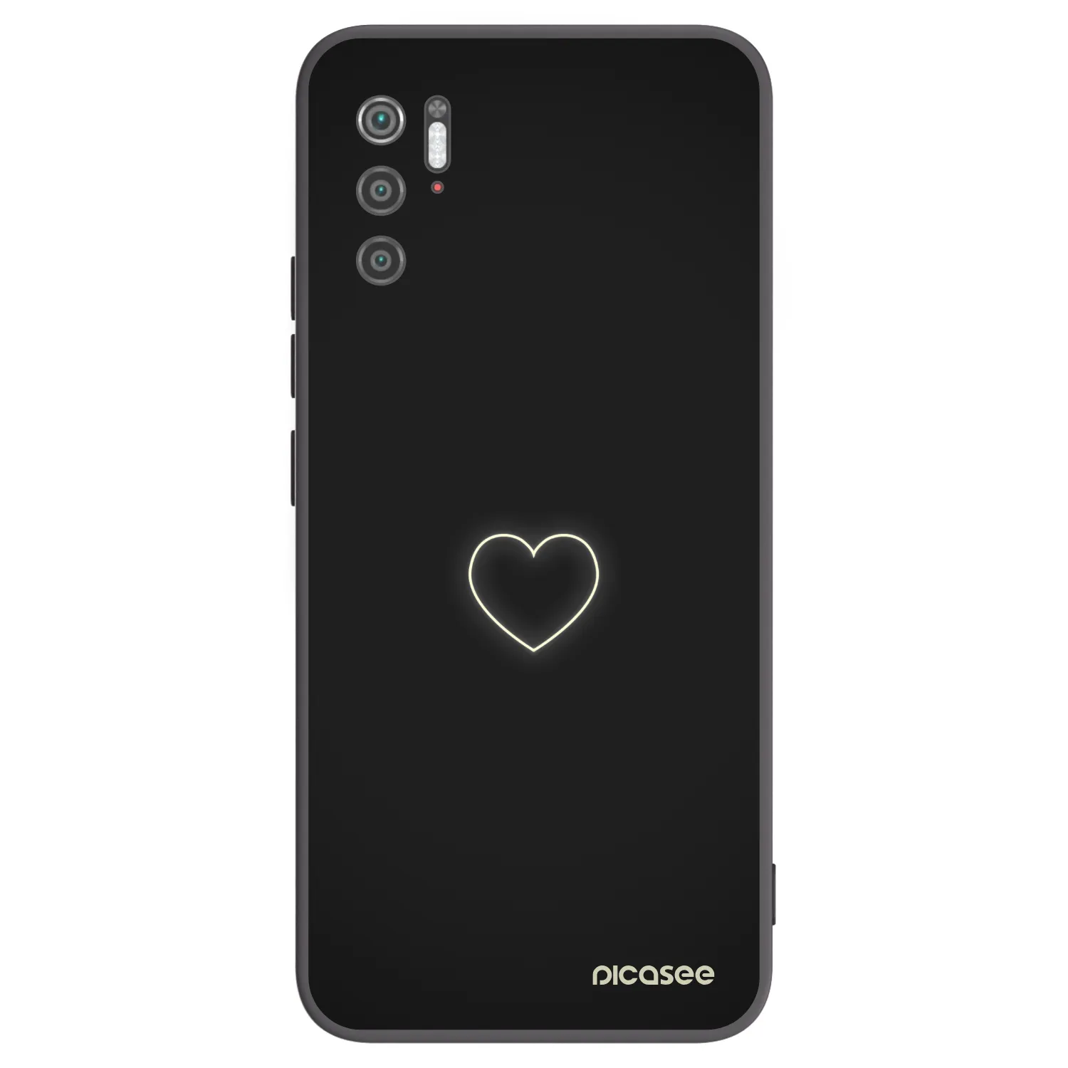 Picasee silikónový čierny obal pre Xiaomi Poco M3 Pro 5G - Heart