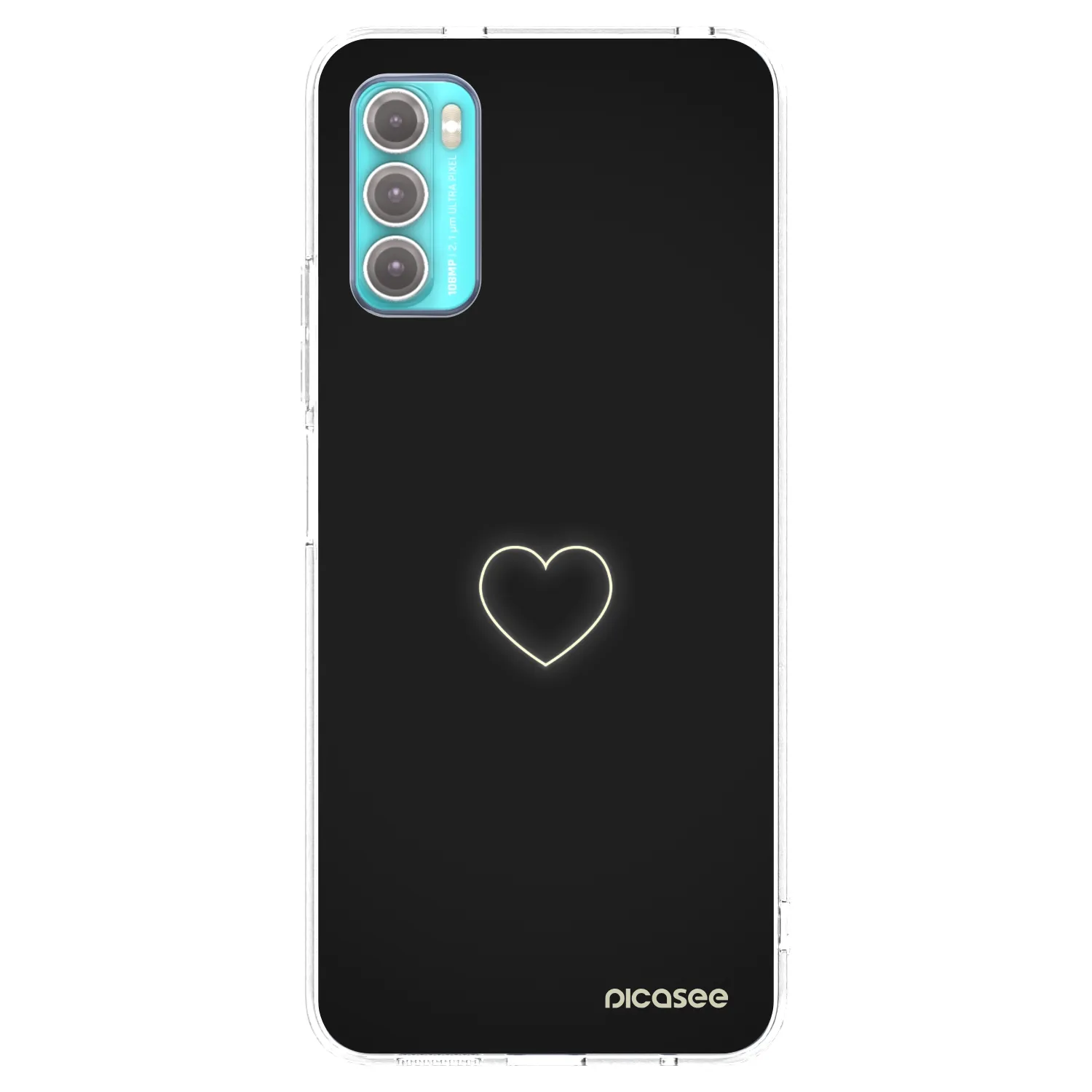 Silikónový prehľadný obal pre Motorola Moto G60 - Heart