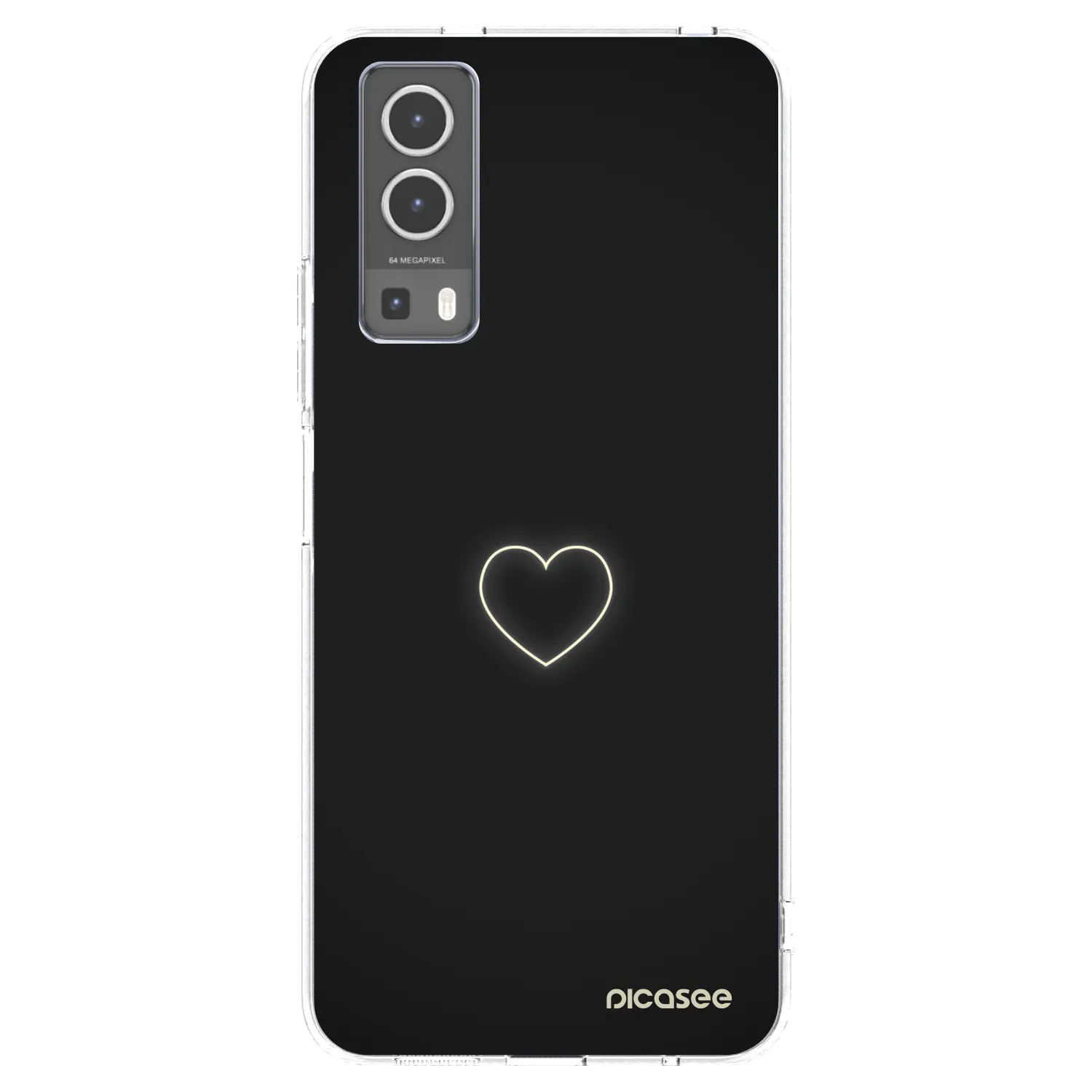 Picasee silikónový prehľadný obal pre Vivo Y72 5G - Heart