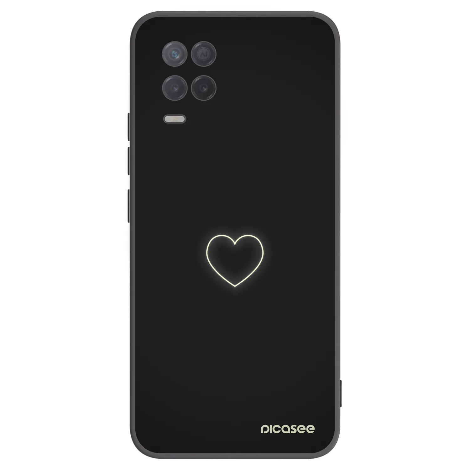Picasee silikónový čierny obal pre Realme 8 5G - Heart