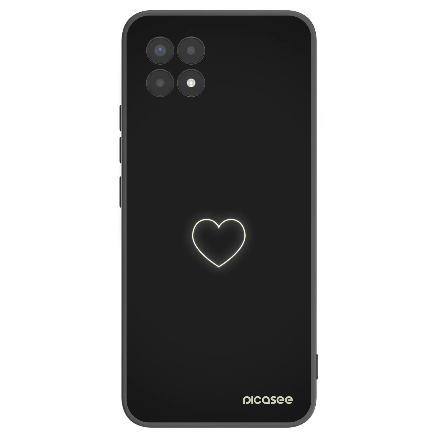 Picasee silikónový čierny obal pre Realme 8i - Heart
