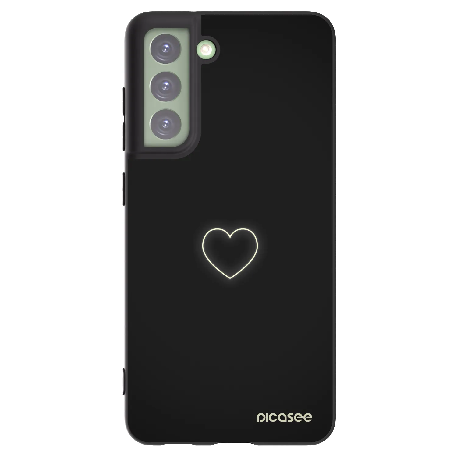 Picasee silikónový čierny obal pre Samsung Galaxy S21 FE 5G - Heart