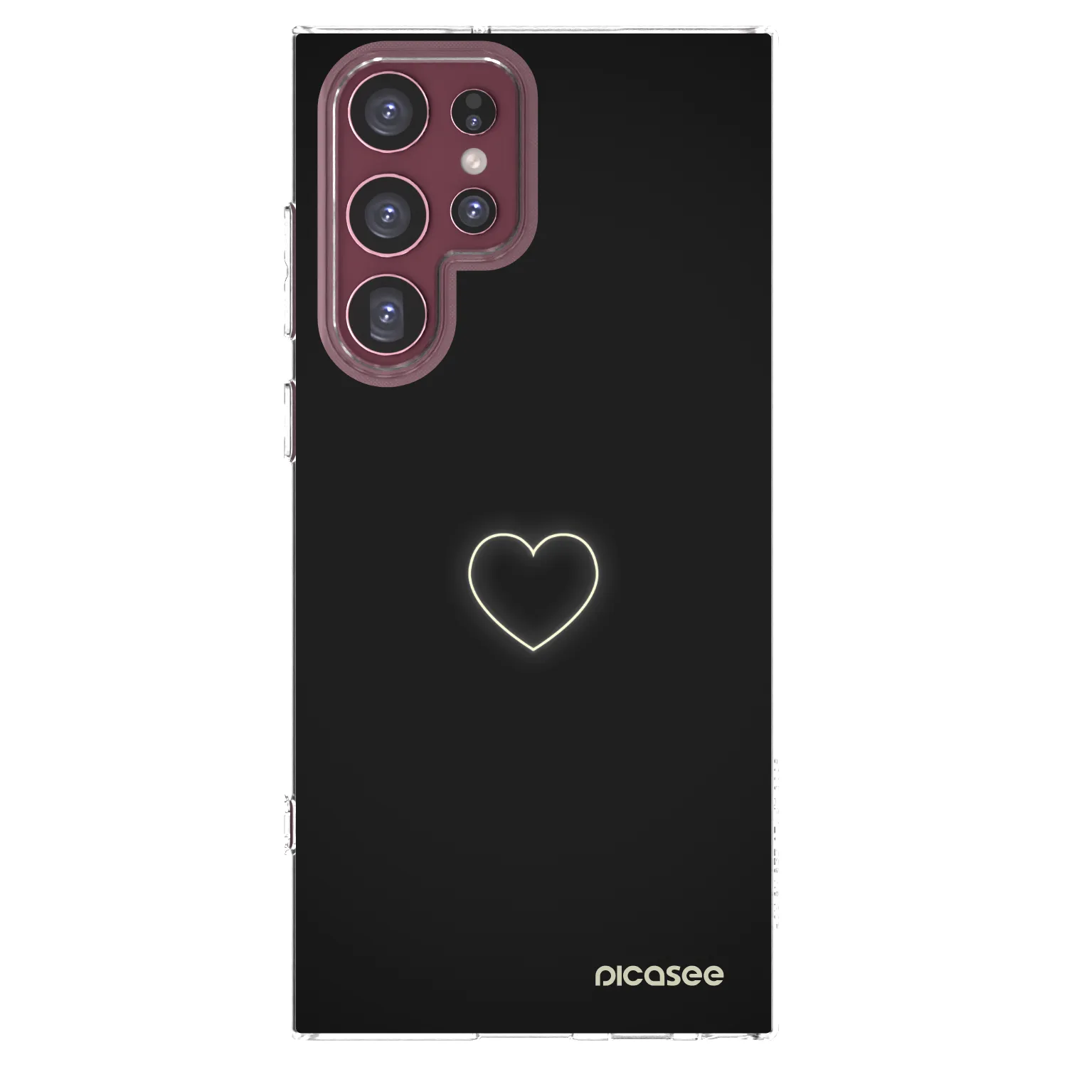 Picasee silikónový prehľadný obal pre Samsung Galaxy S22 Ultra 5G - Heart