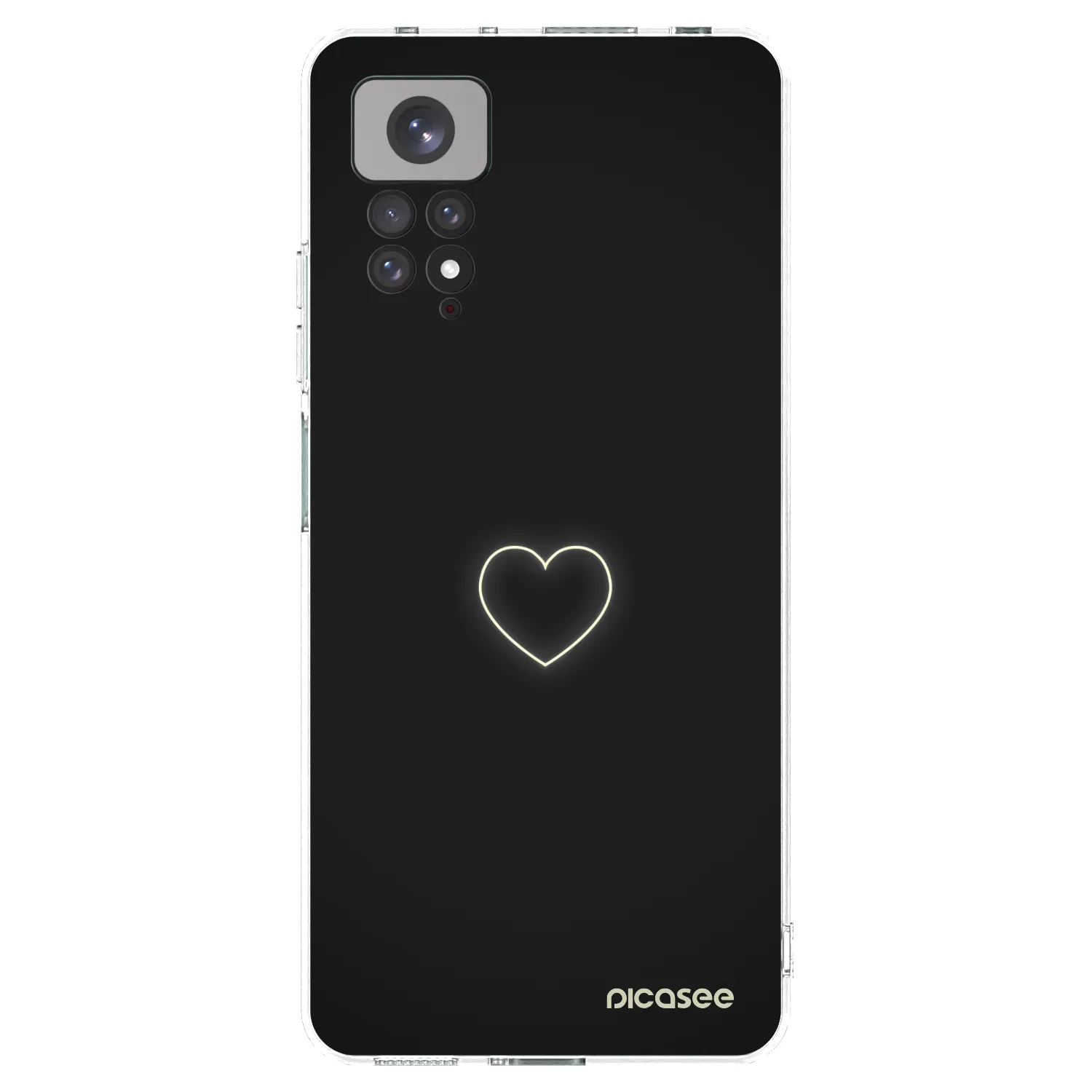 Silikónový prehľadný obal pre Xiaomi Redmi Note 11 - Heart