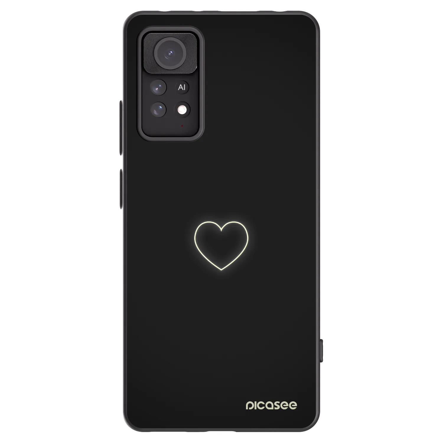 Picasee silikónový čierny obal pre Xiaomi Redmi Note 11 Pro - Heart