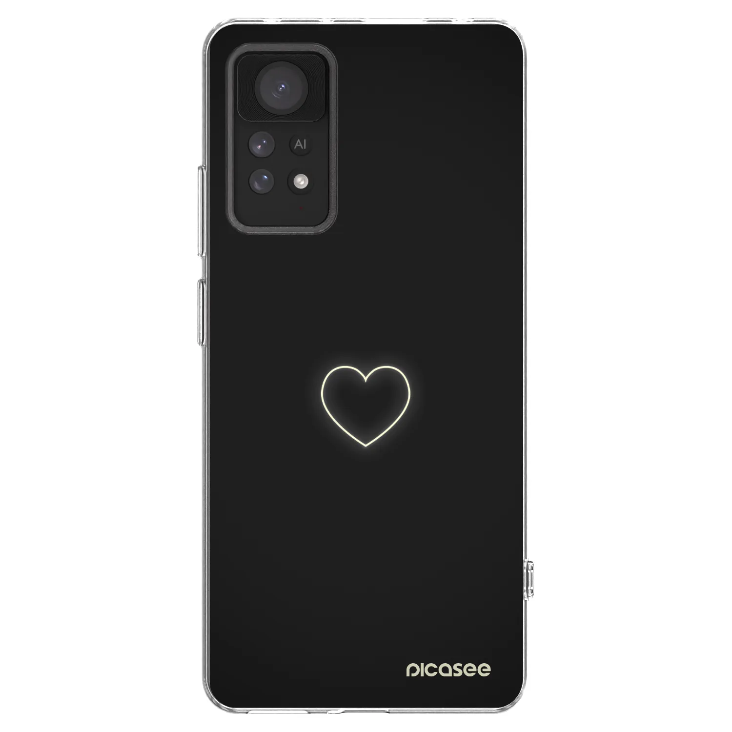 Silikónový prehľadný obal pre Xiaomi Redmi Note 11 Pro - Heart