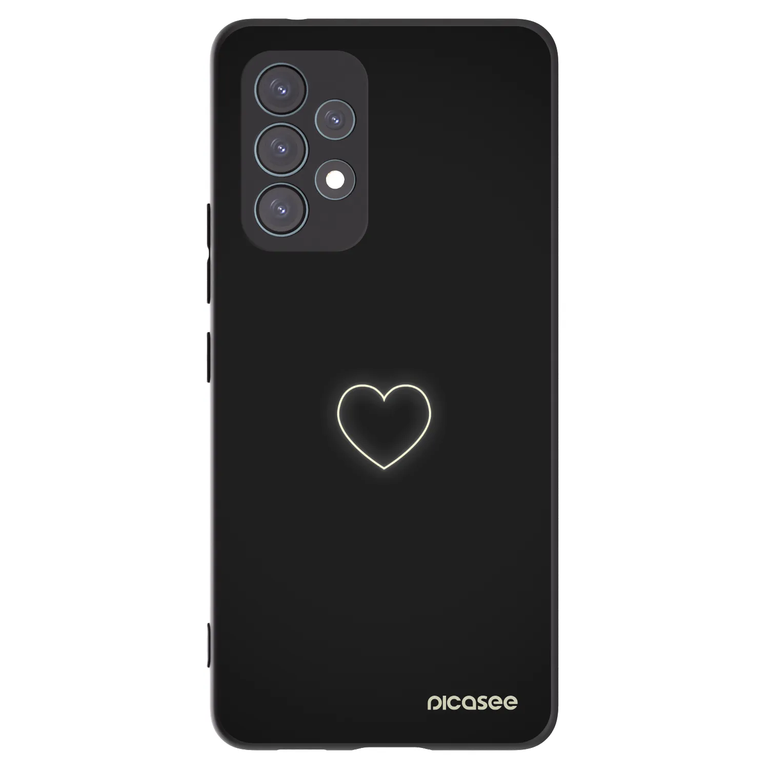 Picasee silikónový čierny obal pre Samsung Galaxy A53 5G A536 - Heart