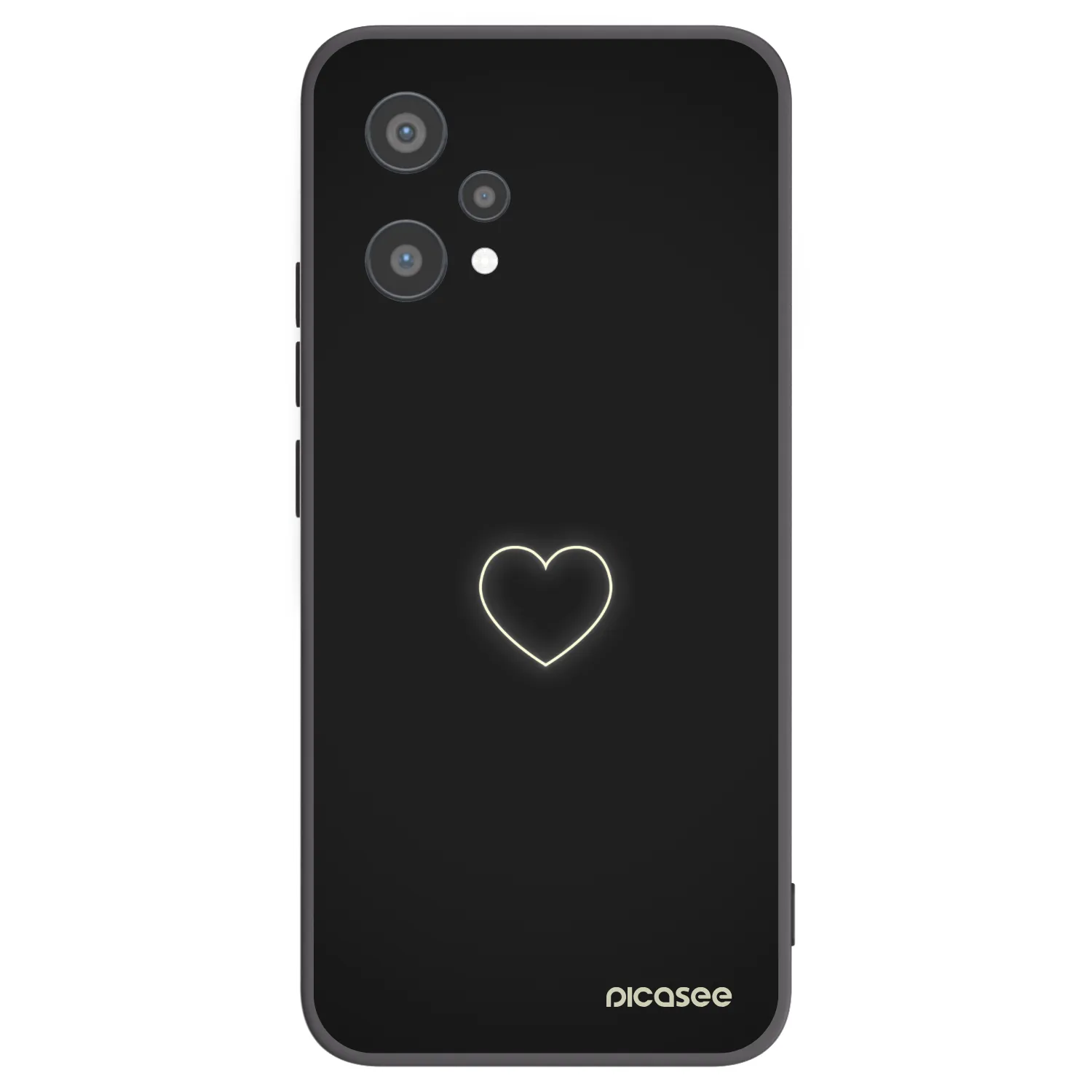 Picasee silikónový čierny obal pre Realme 9 Pro 5G - Heart