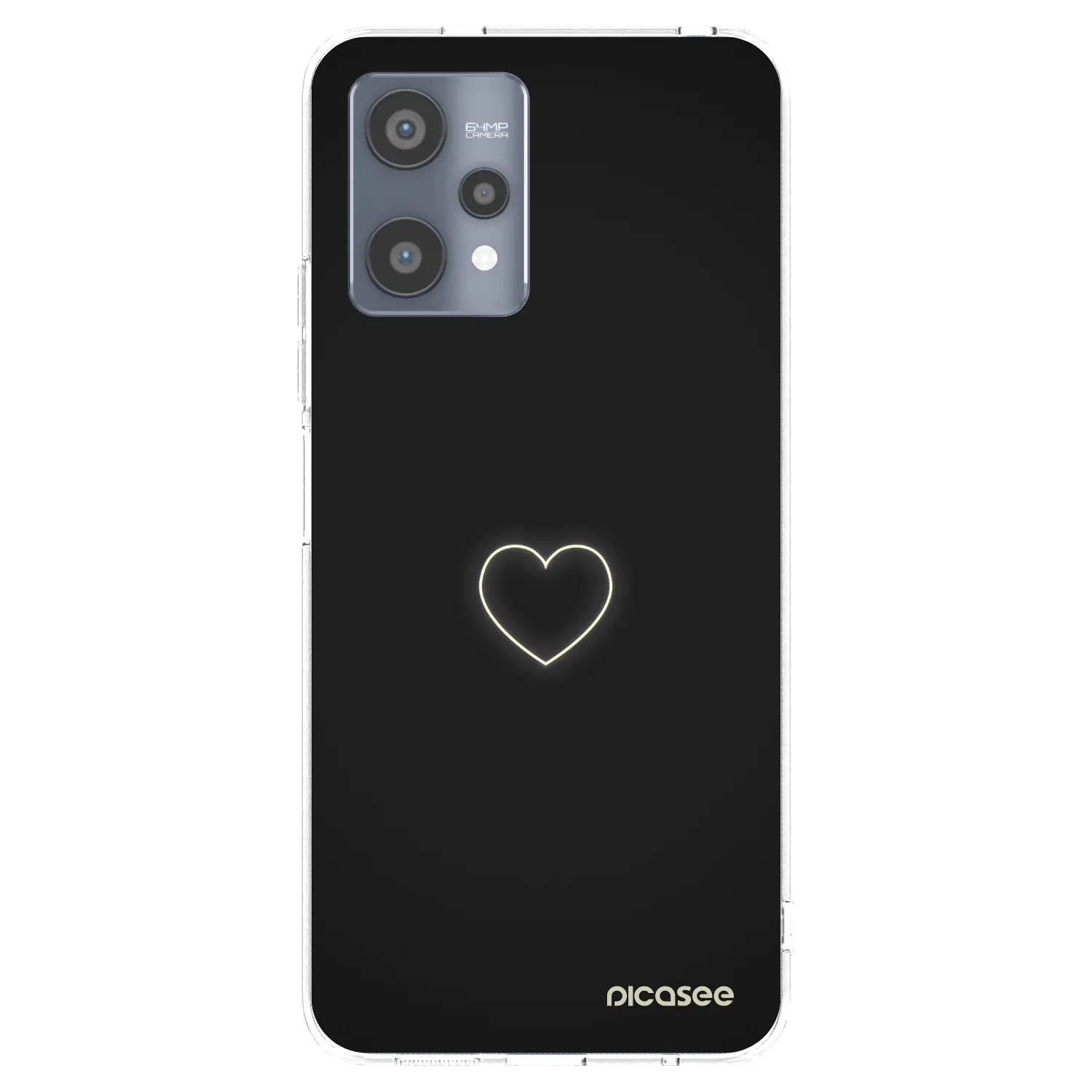 Picasee silikónový prehľadný obal pre Realme 9 Pro 5G - Heart