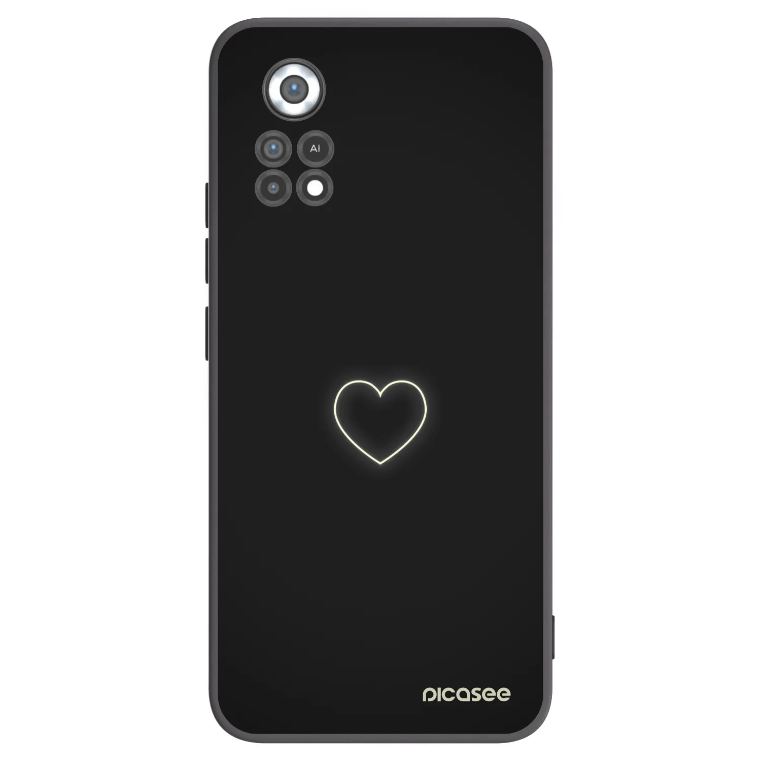 Picasee silikónový čierny obal pre Xiaomi Poco X4 Pro 5G - Heart