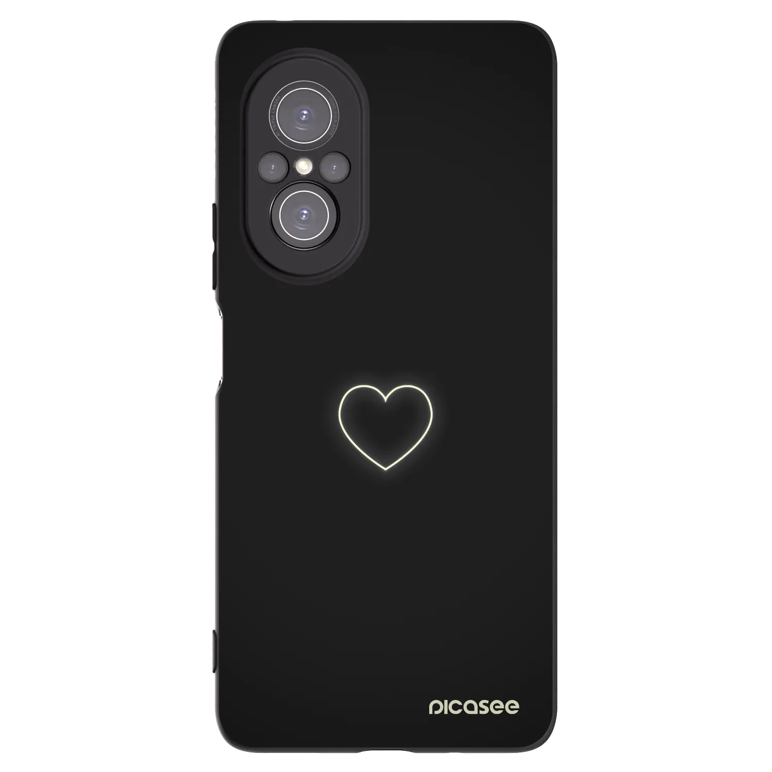 Picasee silikónový čierny obal pre Huawei Nova 9 SE - Heart