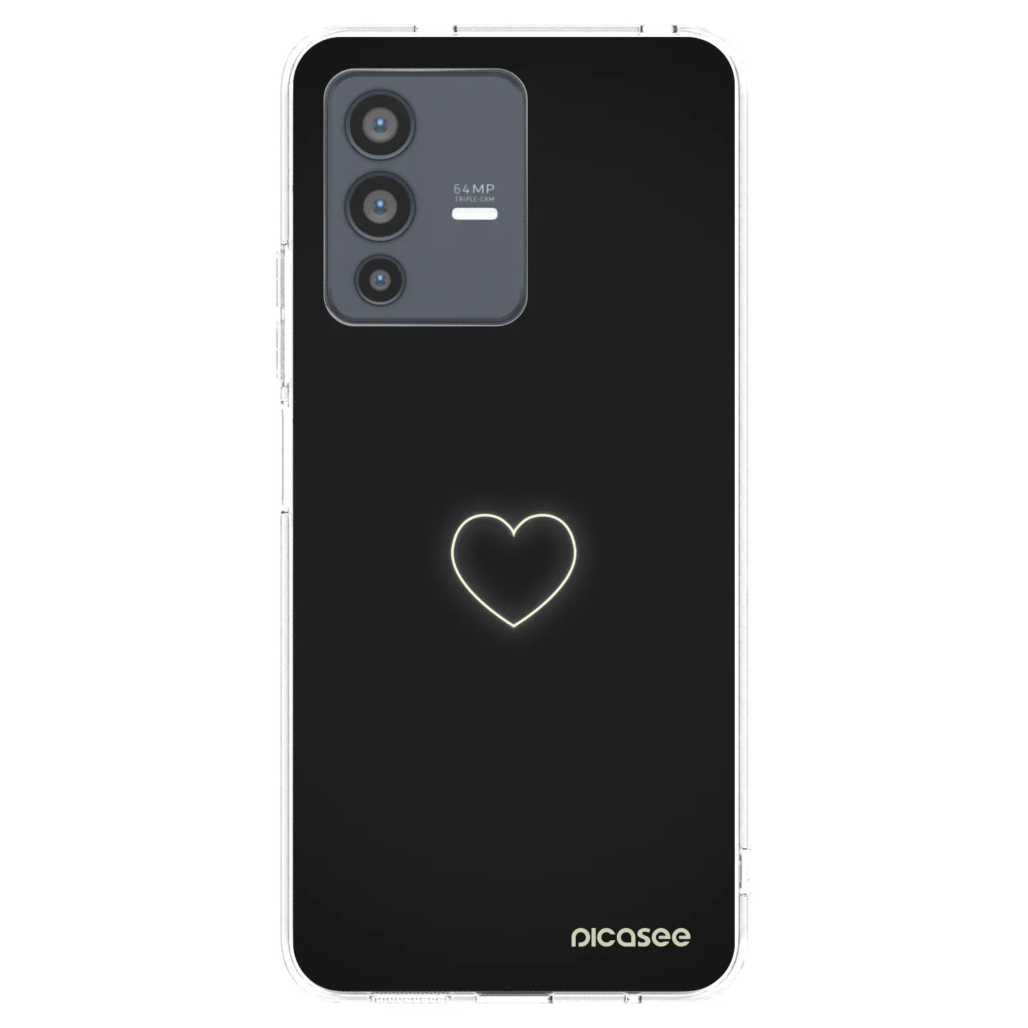 Picasee silikónový prehľadný obal pre Vivo V23 5G - Heart