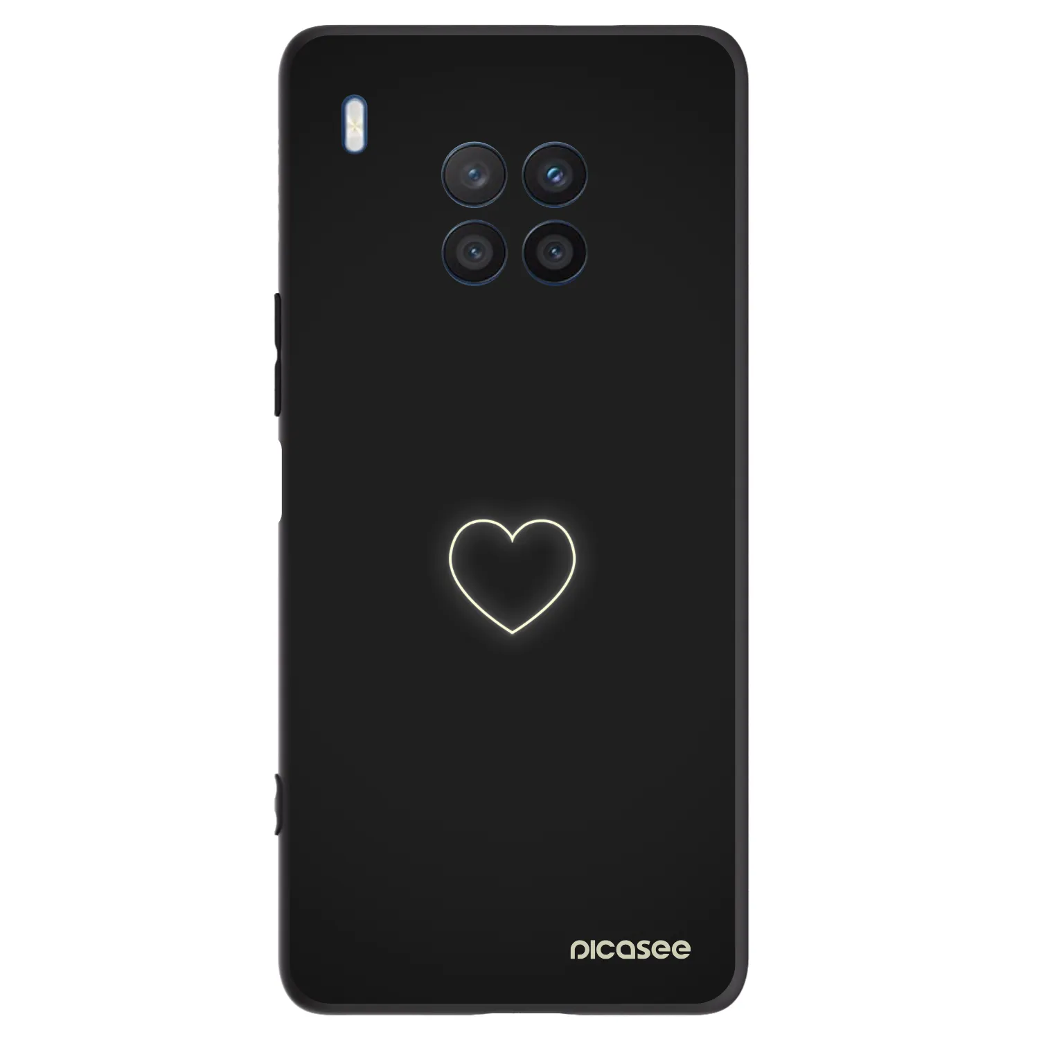 Silikónový čierny obal pre Honor 50 Lite - Heart