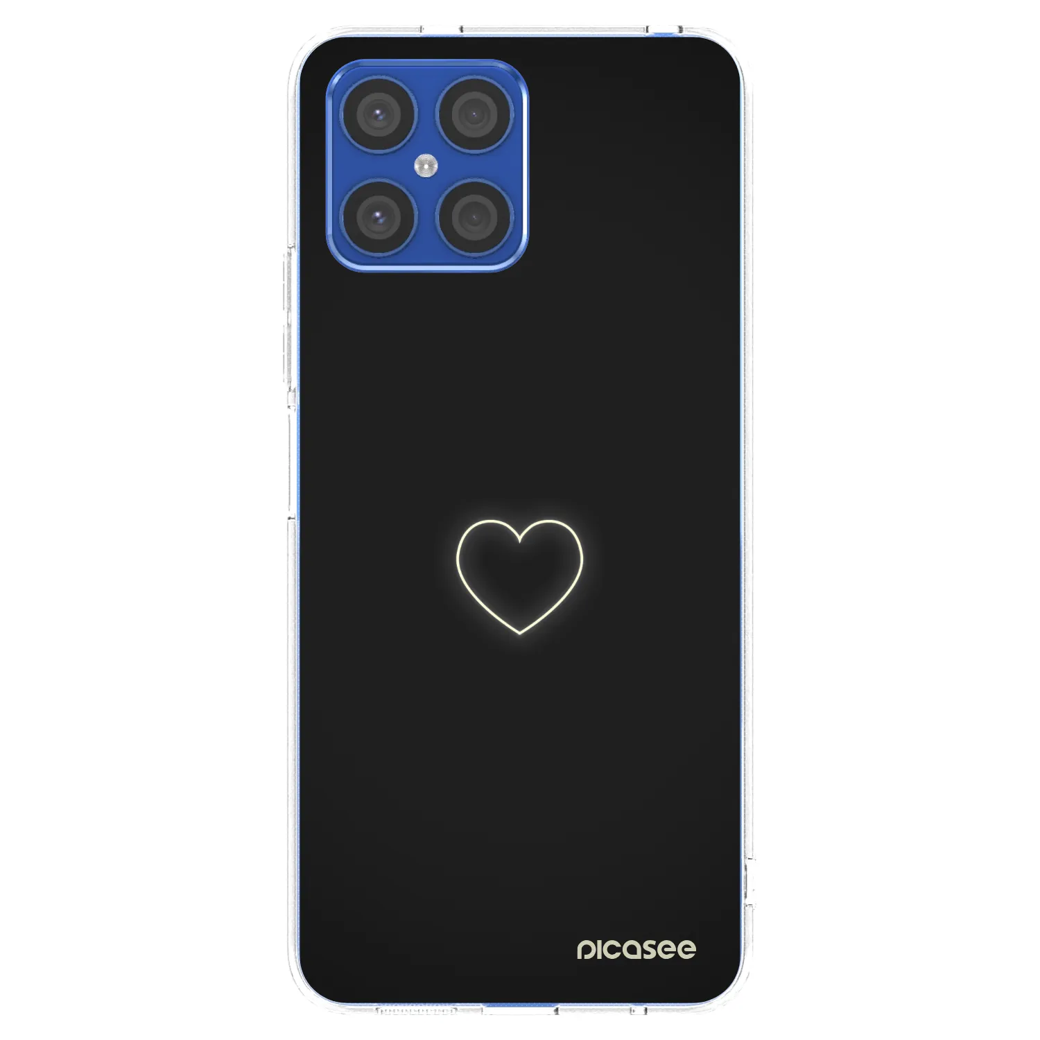 Picasee silikónový prehľadný obal pre Honor X8 4G - Heart