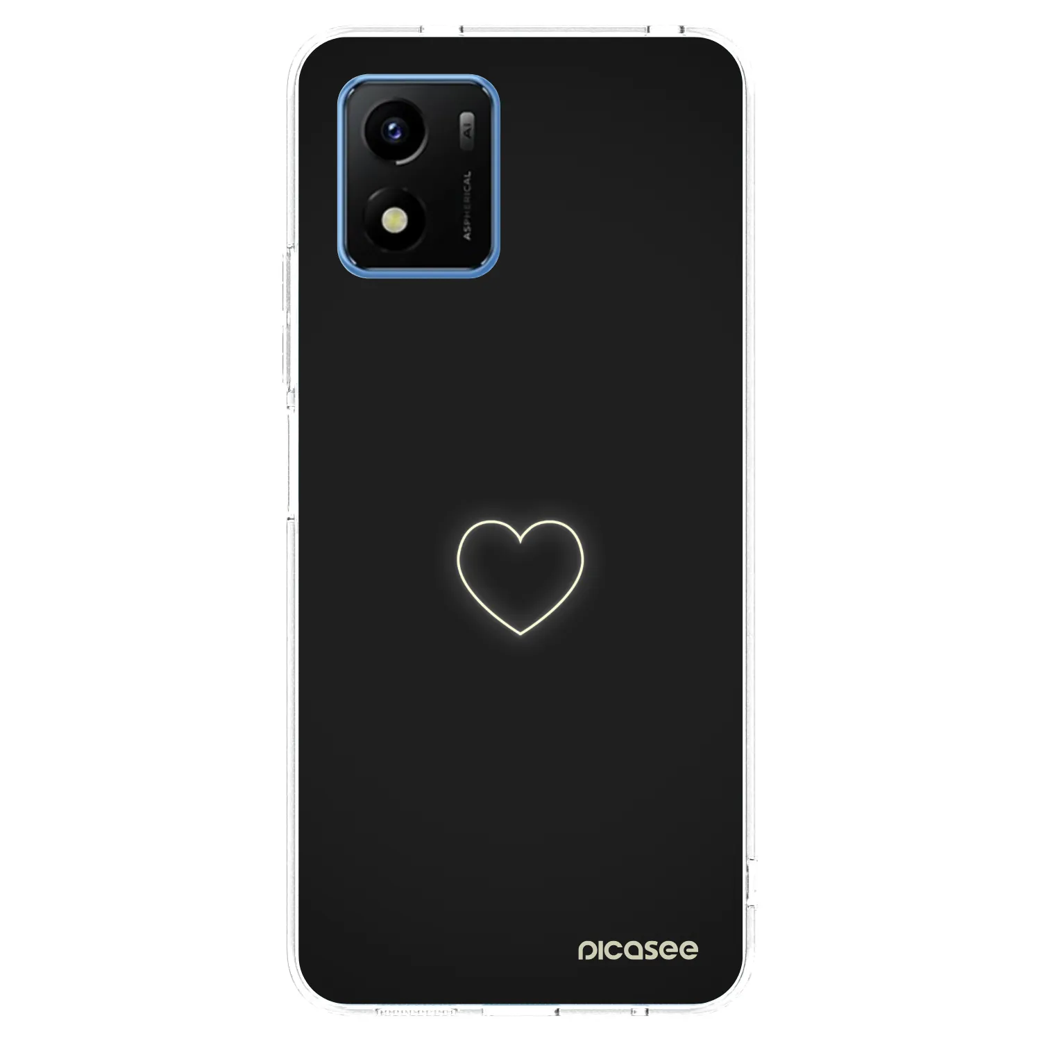 Picasee silikónový prehľadný obal pre Vivo Y01 - Heart