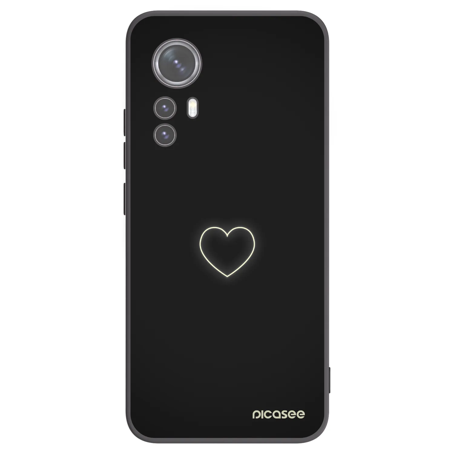 Silikónový čierny obal pre Xiaomi 12X - Heart