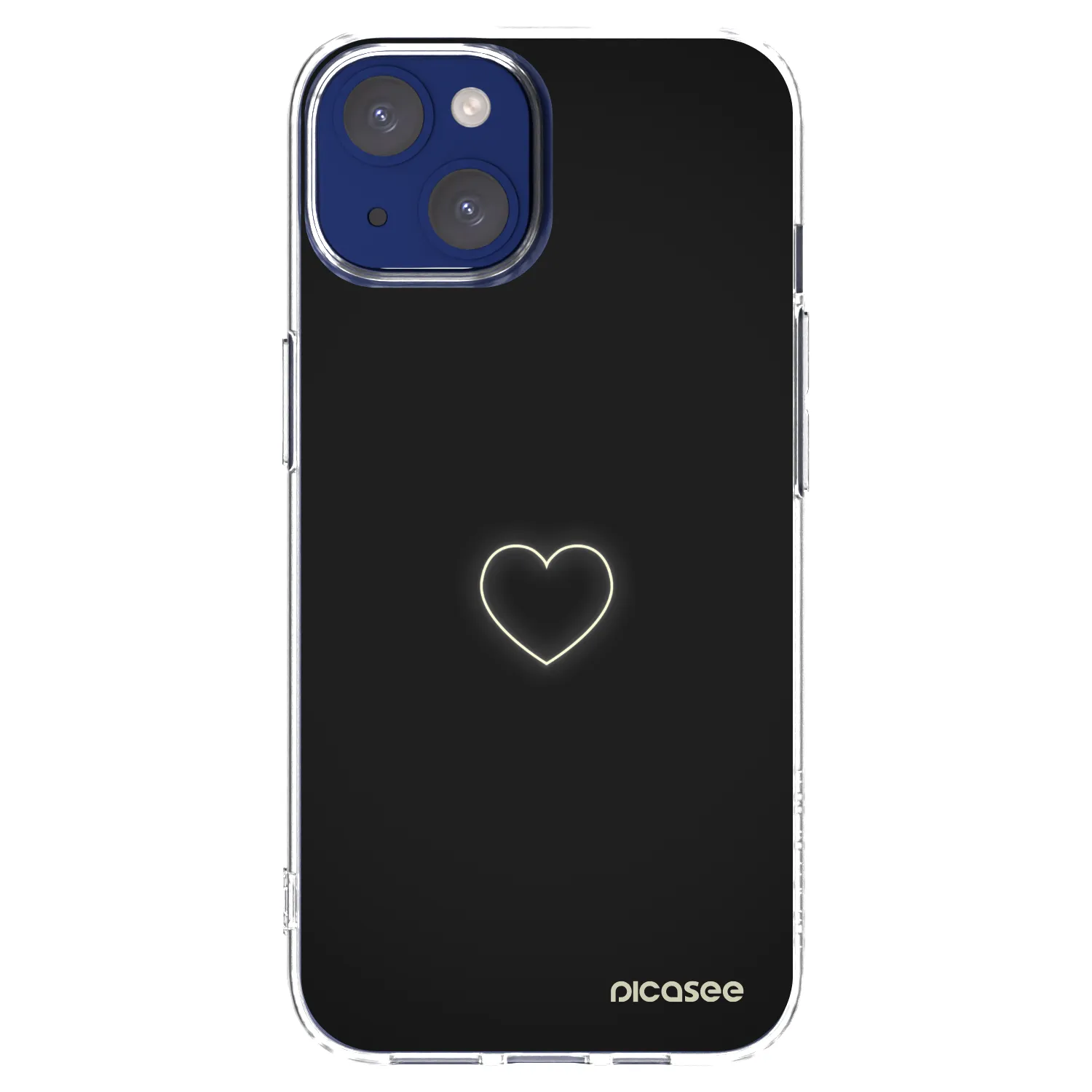 Silikónový prehľadný obal pre Apple iPhone 14 - Heart