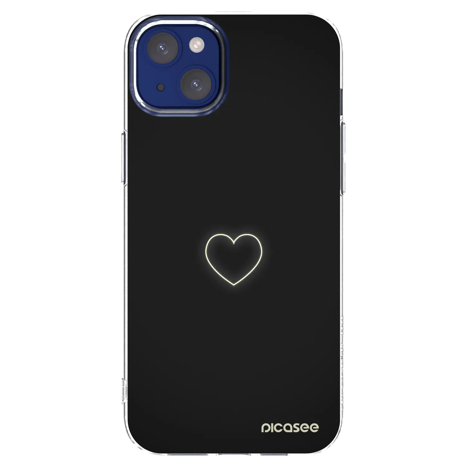 Picasee silikónový prehľadný obal pre Apple iPhone 14 Plus - Heart
